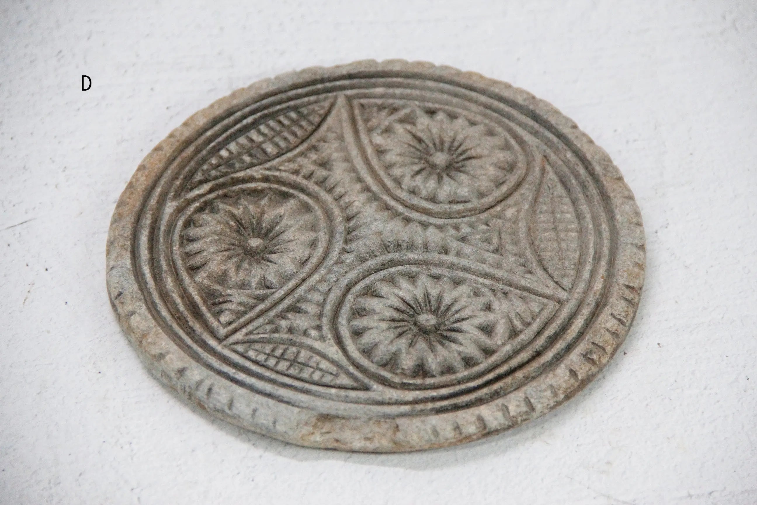 Stone Biscuit Mold | Vintage Soapstone Cookie Plate  Debra Hall Lifestyle