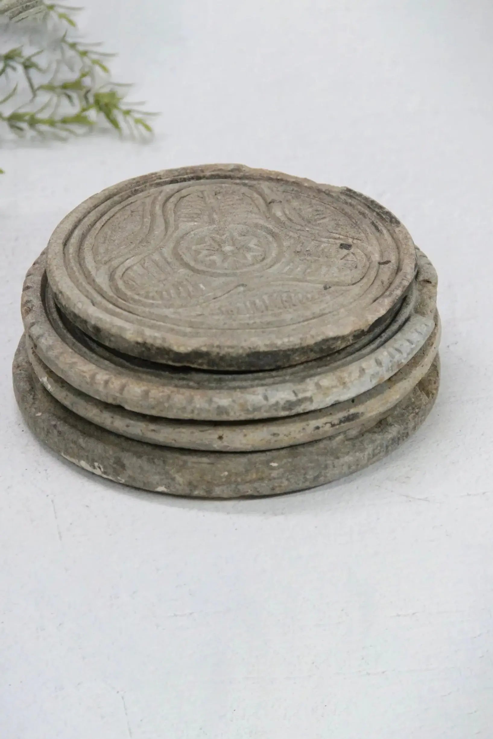 Stone Biscuit Mold | Vintage Soapstone Cookie Plate  Debra Hall Lifestyle