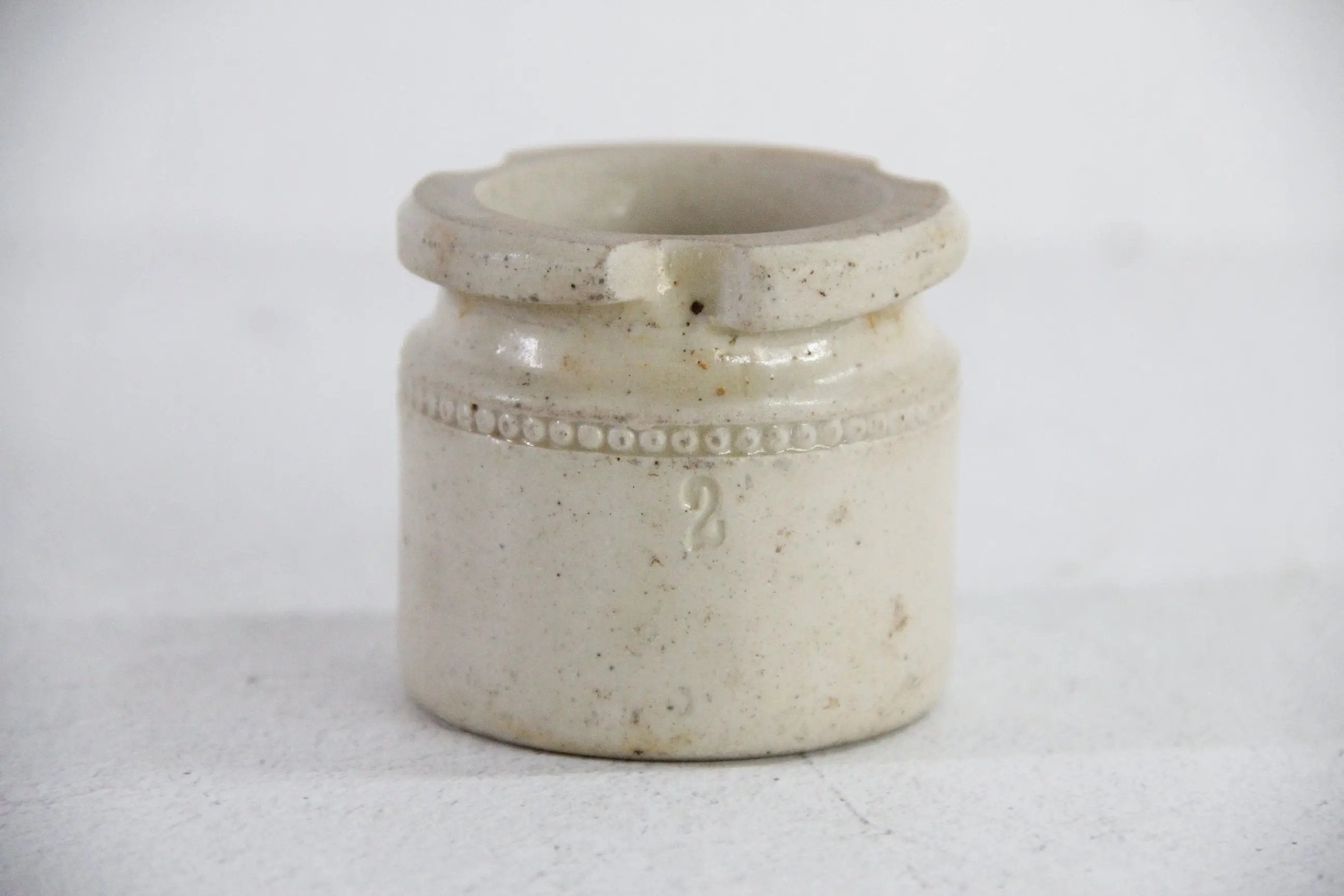 Stoneware Caviar Jar | Doulton Lambeth Stamped Pot  Debra Hall Lifestyle