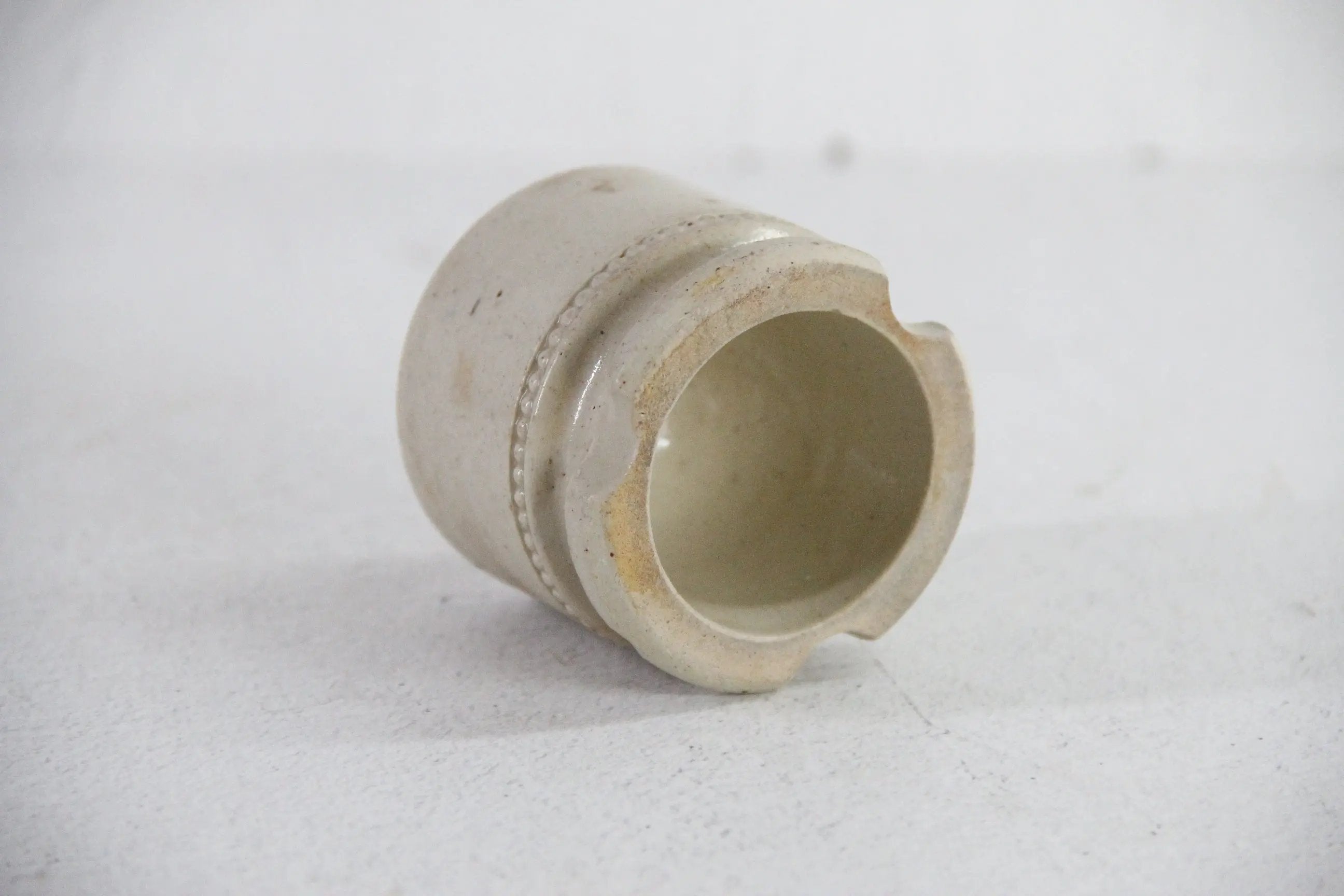 Stoneware Caviar Jar | Doulton Lambeth Stamped Pot  Debra Hall Lifestyle