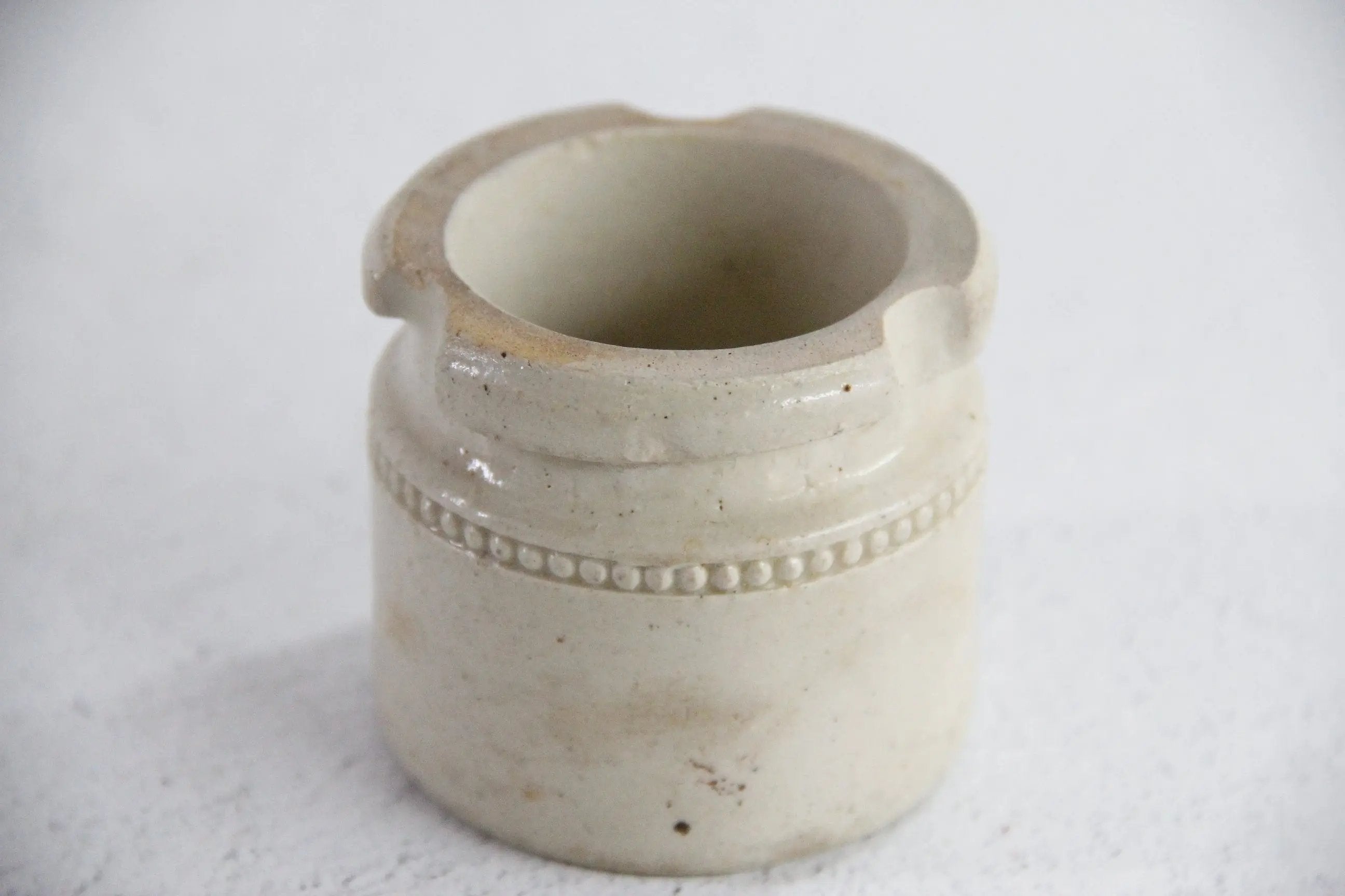 Stoneware Caviar Jar | Doulton Lambeth Stamped Pot  Debra Hall Lifestyle