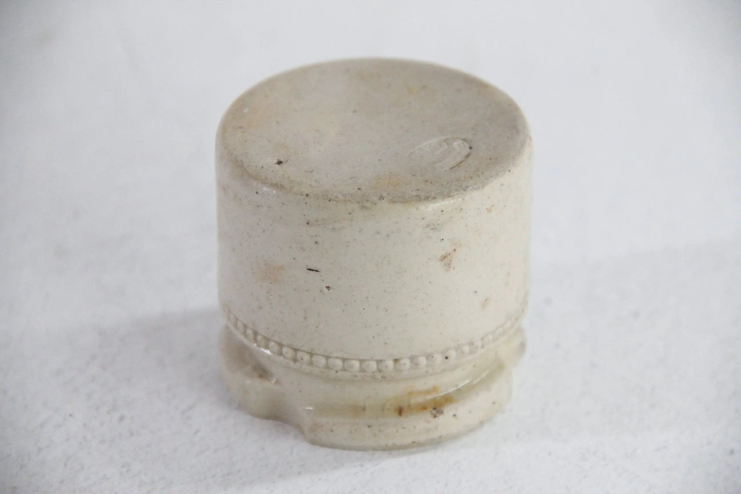 Stoneware Caviar Jar | Doulton Lambeth Stamped Pot  Debra Hall Lifestyle