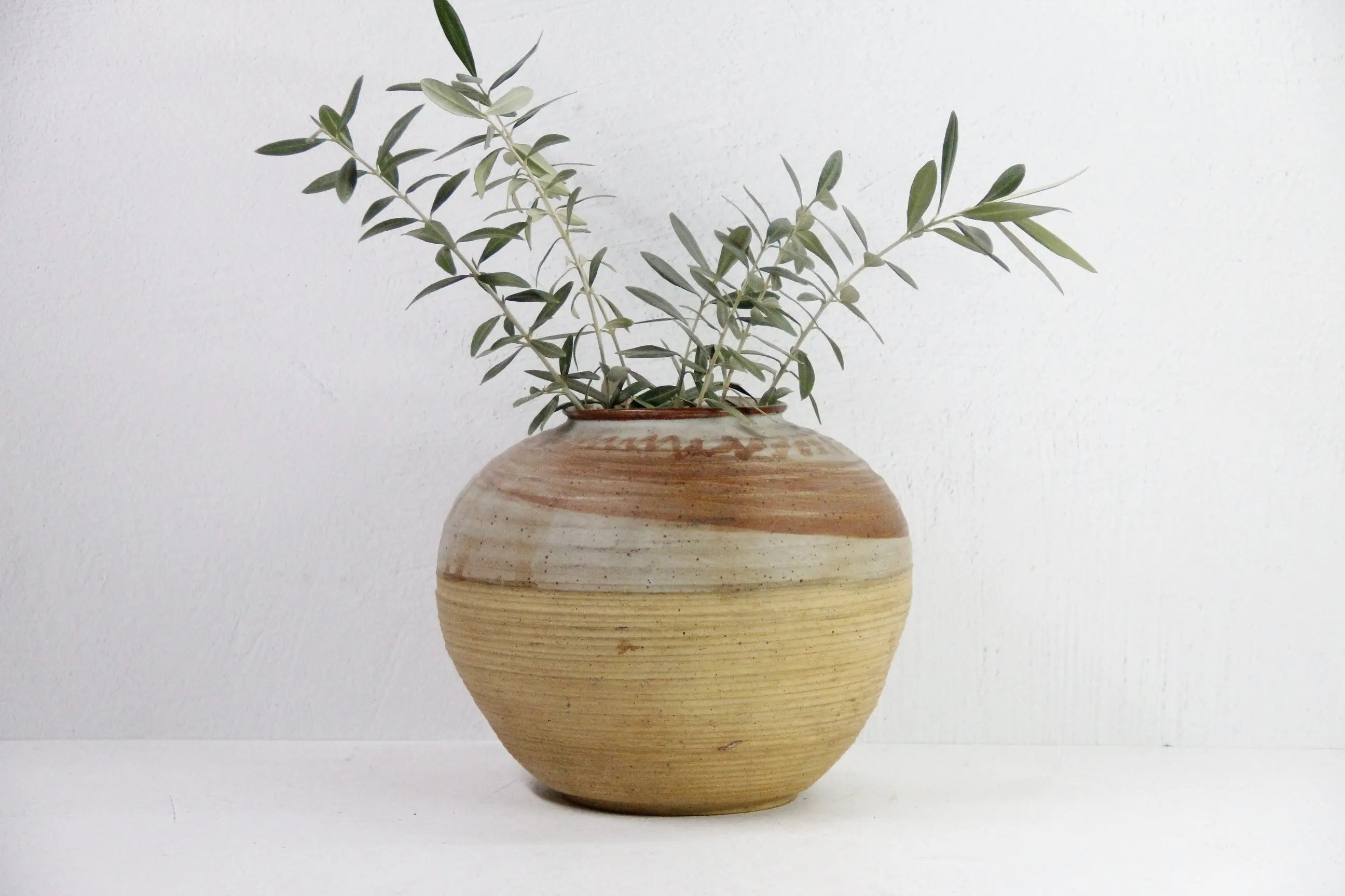 Studio Pottery Vase | Vintage Hand Thrown Vessel  Debra Hall Lifestyle