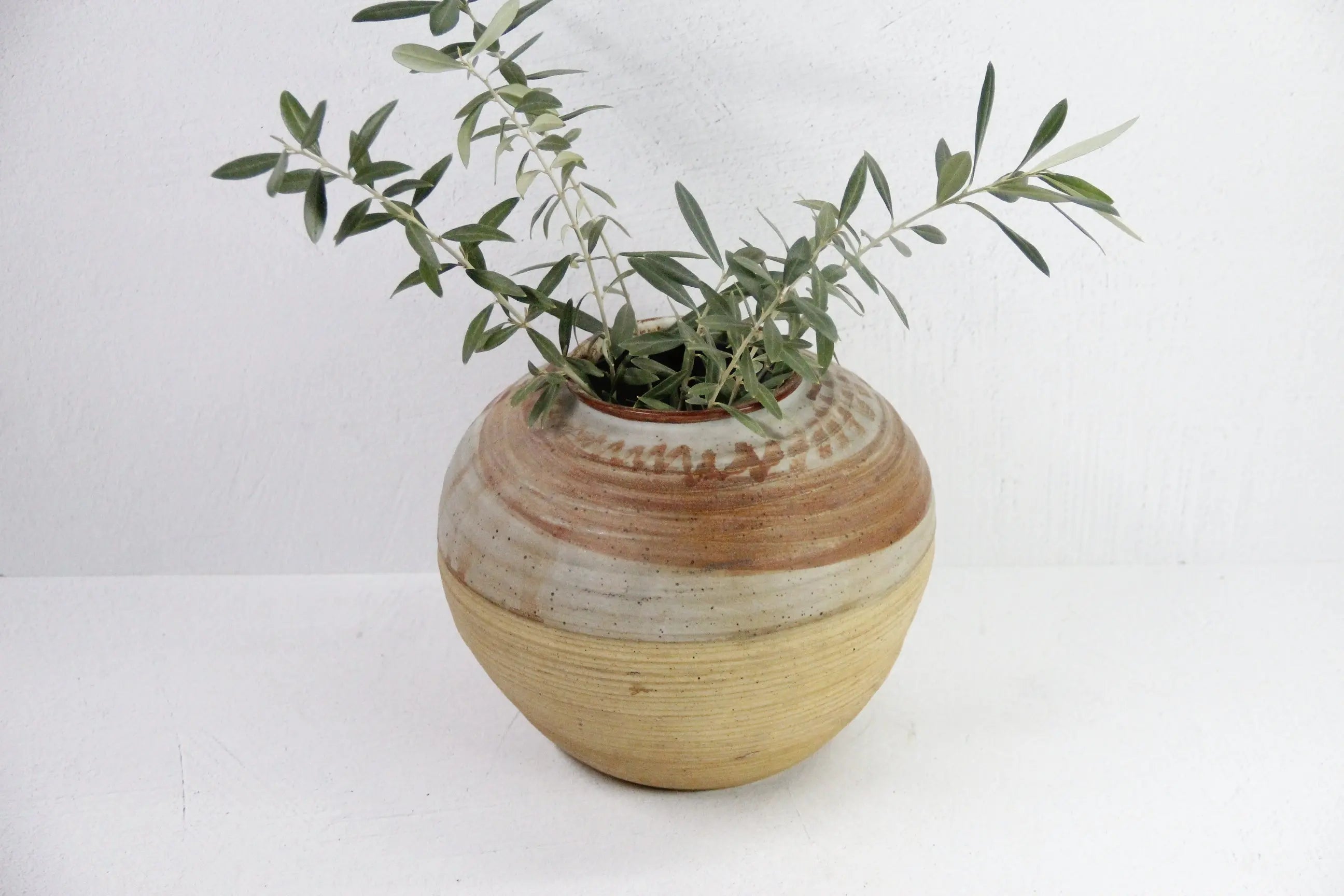 Studio Pottery Vase | Vintage Hand Thrown Vessel  Debra Hall Lifestyle
