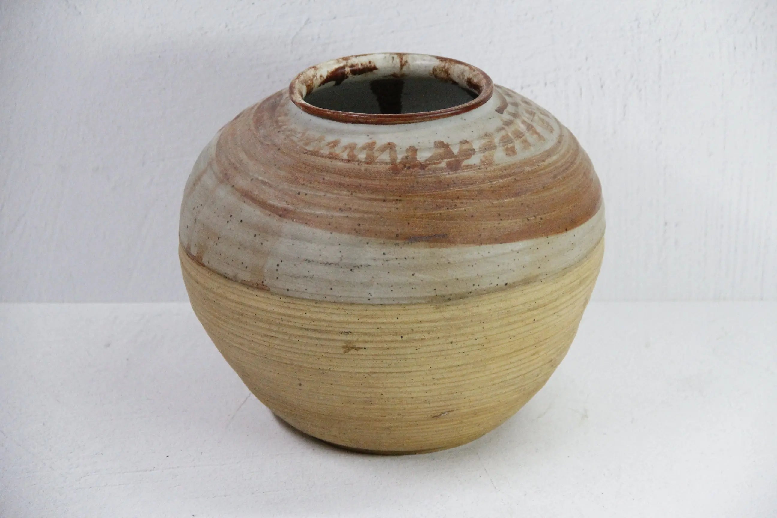 Studio Pottery Vase | Vintage Hand Thrown Vessel  Debra Hall Lifestyle