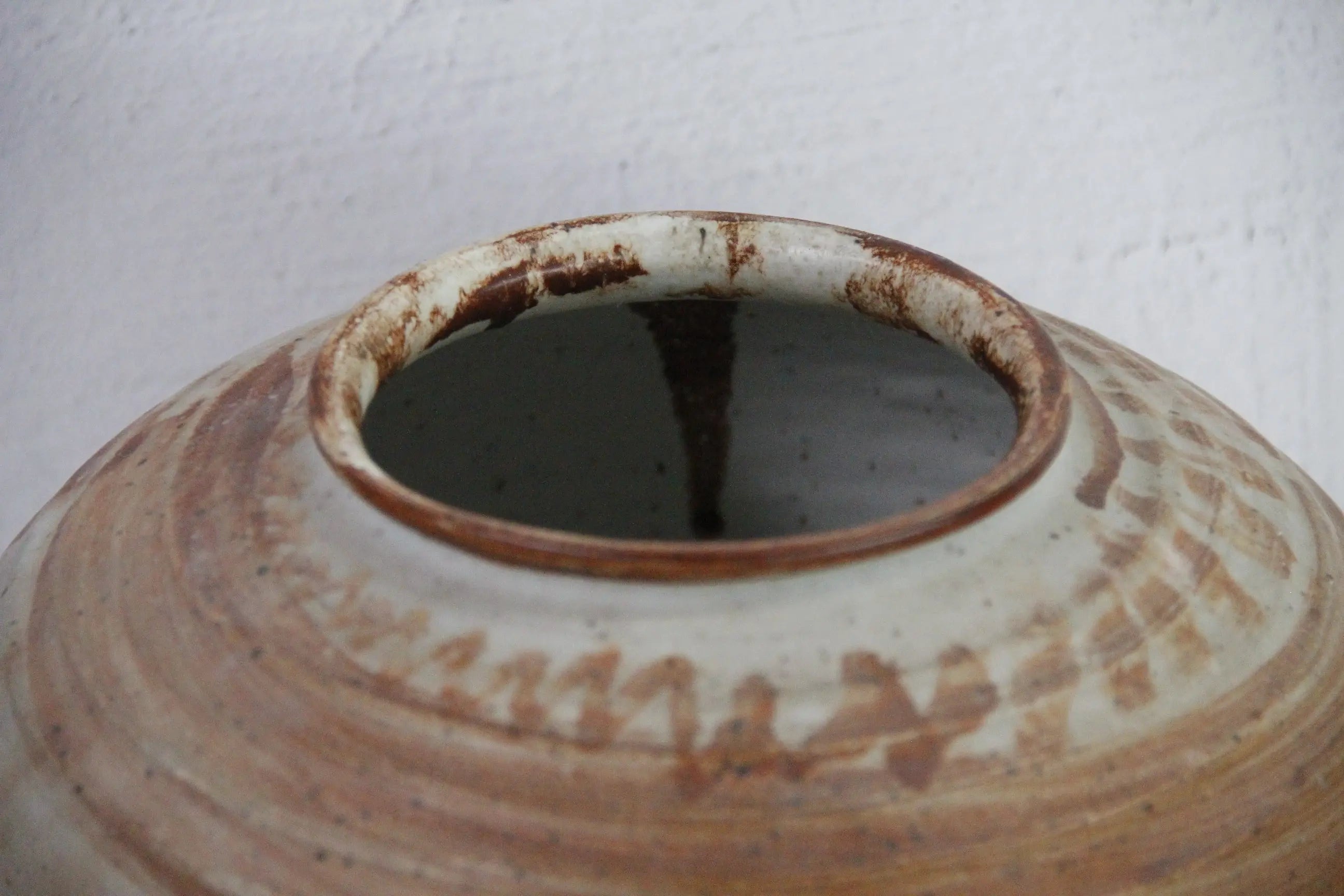 Studio Pottery Vase | Vintage Hand Thrown Vessel  Debra Hall Lifestyle