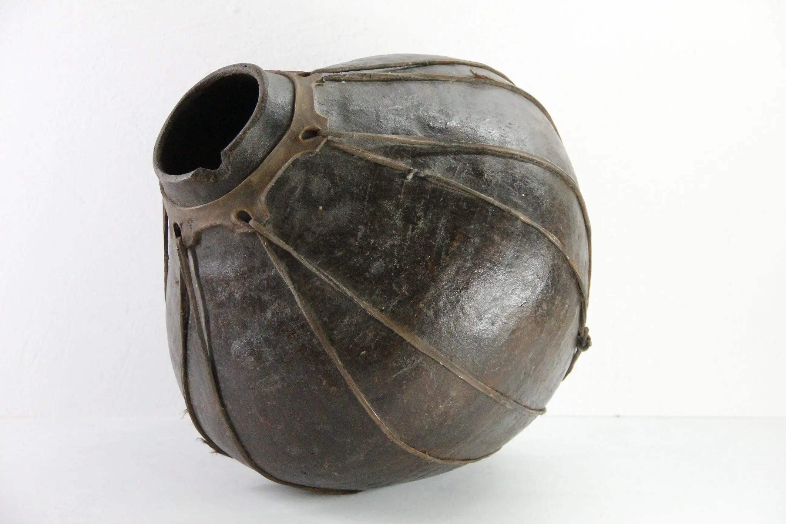 Tarahumara Pottery | Vintage Large Clay Olla Pot Vessel  Debra Hall Lifestyle