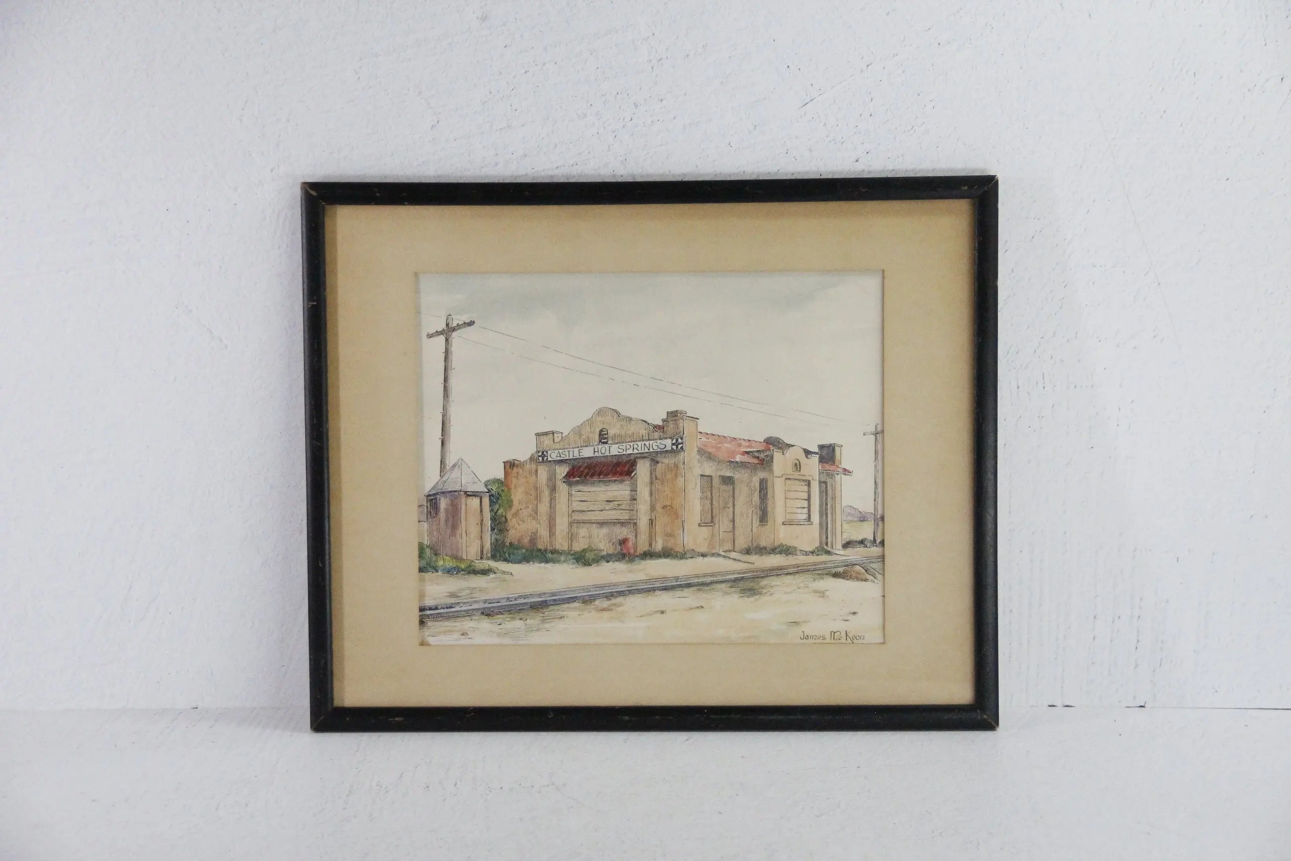 Train Station Water Color  Debra Hall Lifestyle