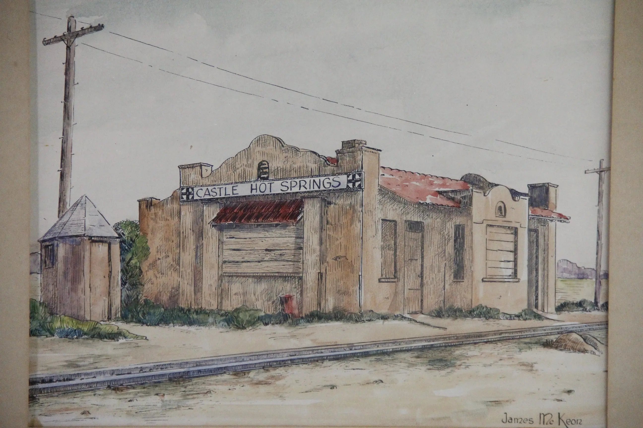 Train Station Water Color  Debra Hall Lifestyle