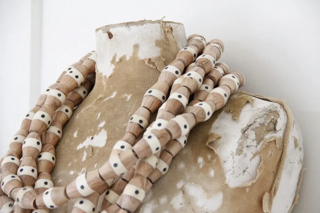 Vintage African Bead Strand | Wood and Bone  Debra Hall Lifestyle