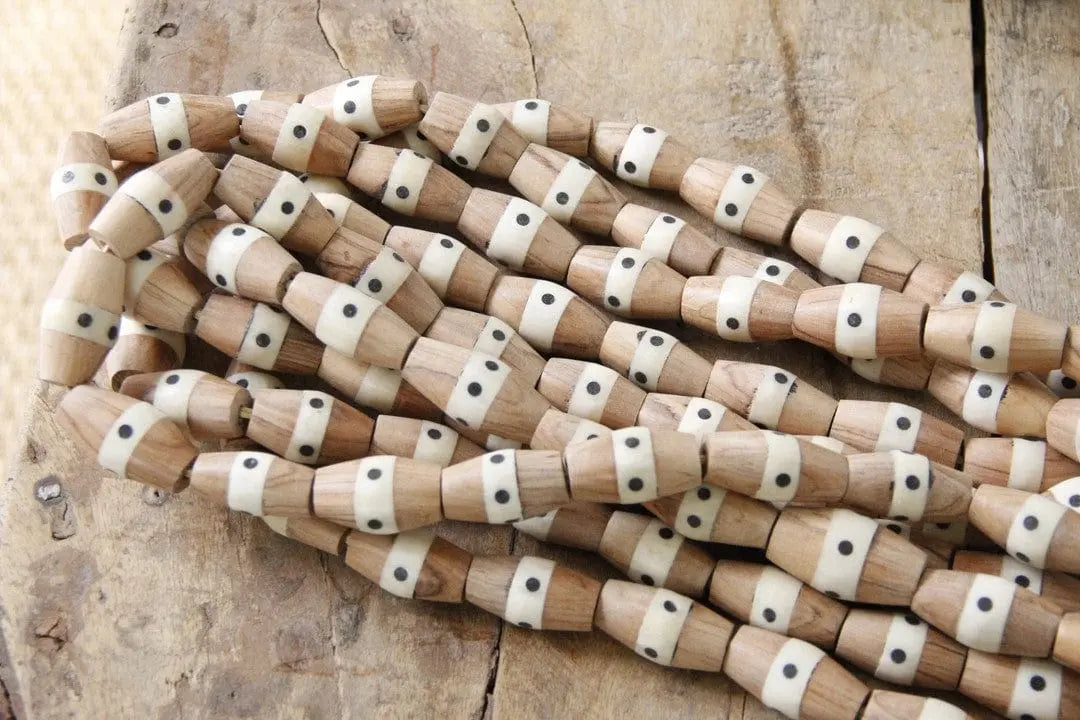 Vintage African Bead Strand | Wood and Bone  Debra Hall Lifestyle