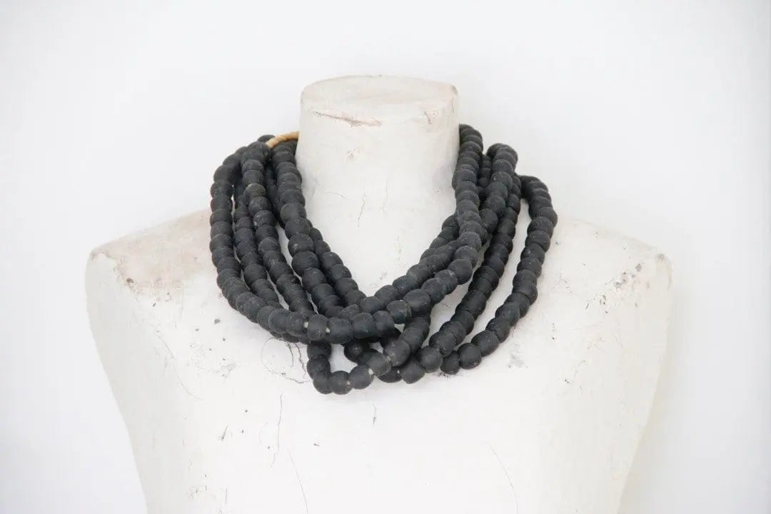 Vintage African Trade Beads | Black Glass  Debra Hall Lifestyle