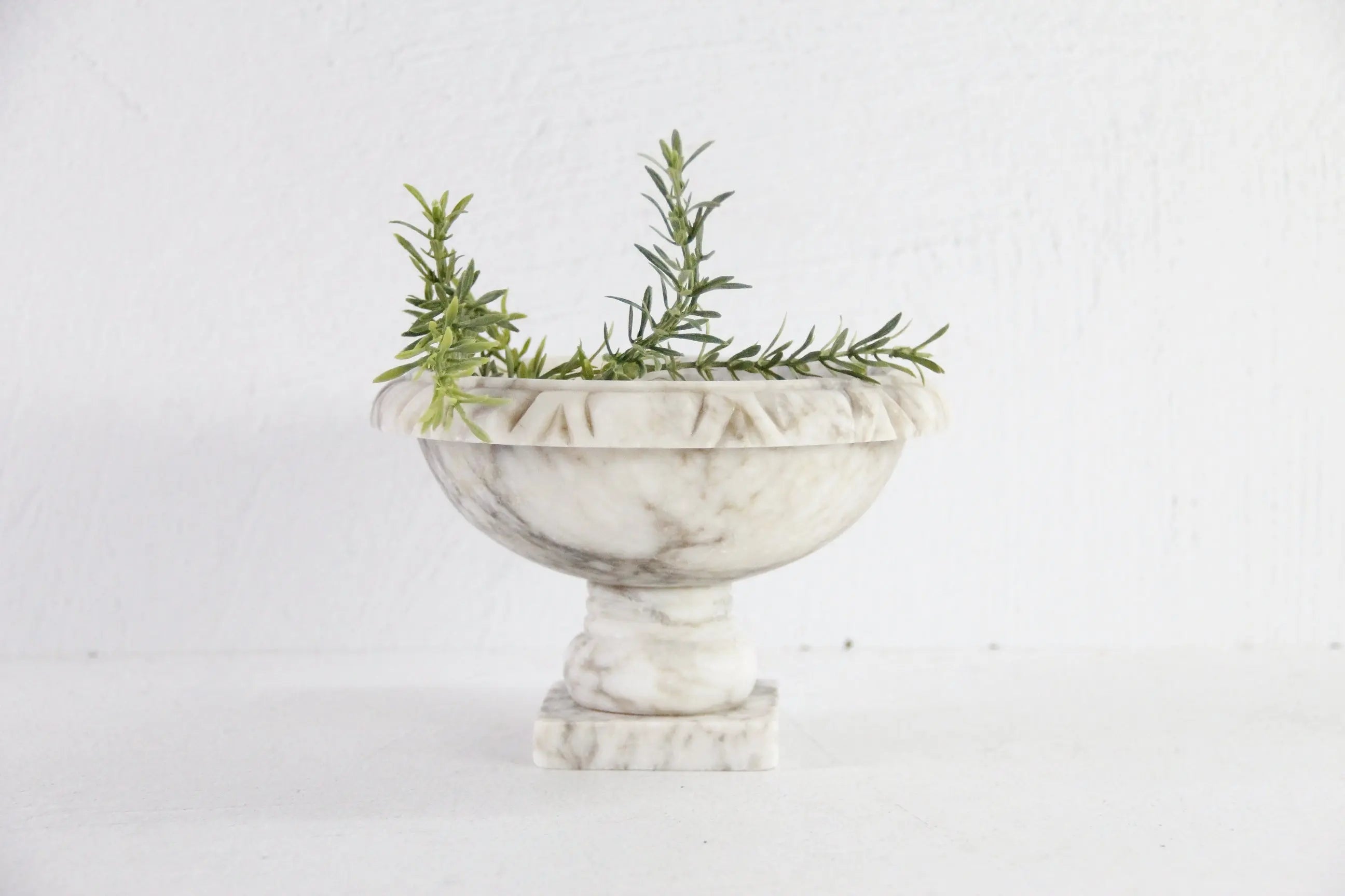 Vintage Alabaster Bird Bath | Large Italian Hand Carved  Debra Hall Lifestyle