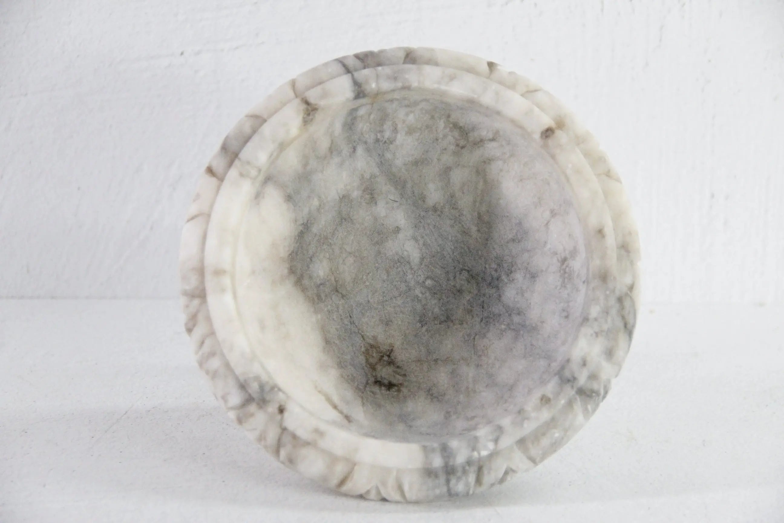 Vintage Alabaster Bird Bath | Large Italian Hand Carved  Debra Hall Lifestyle