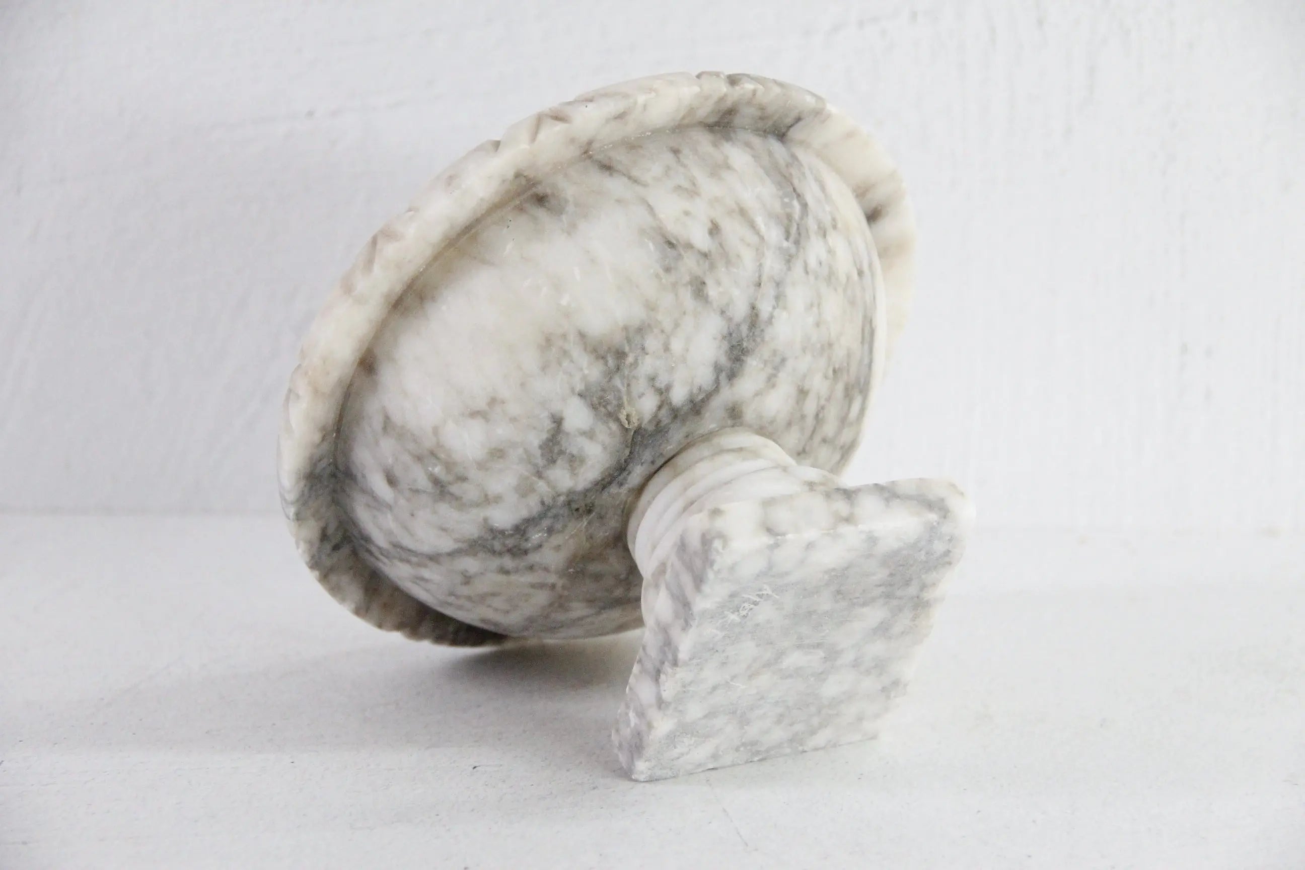 Vintage Alabaster Bird Bath | Large Italian Hand Carved  Debra Hall Lifestyle