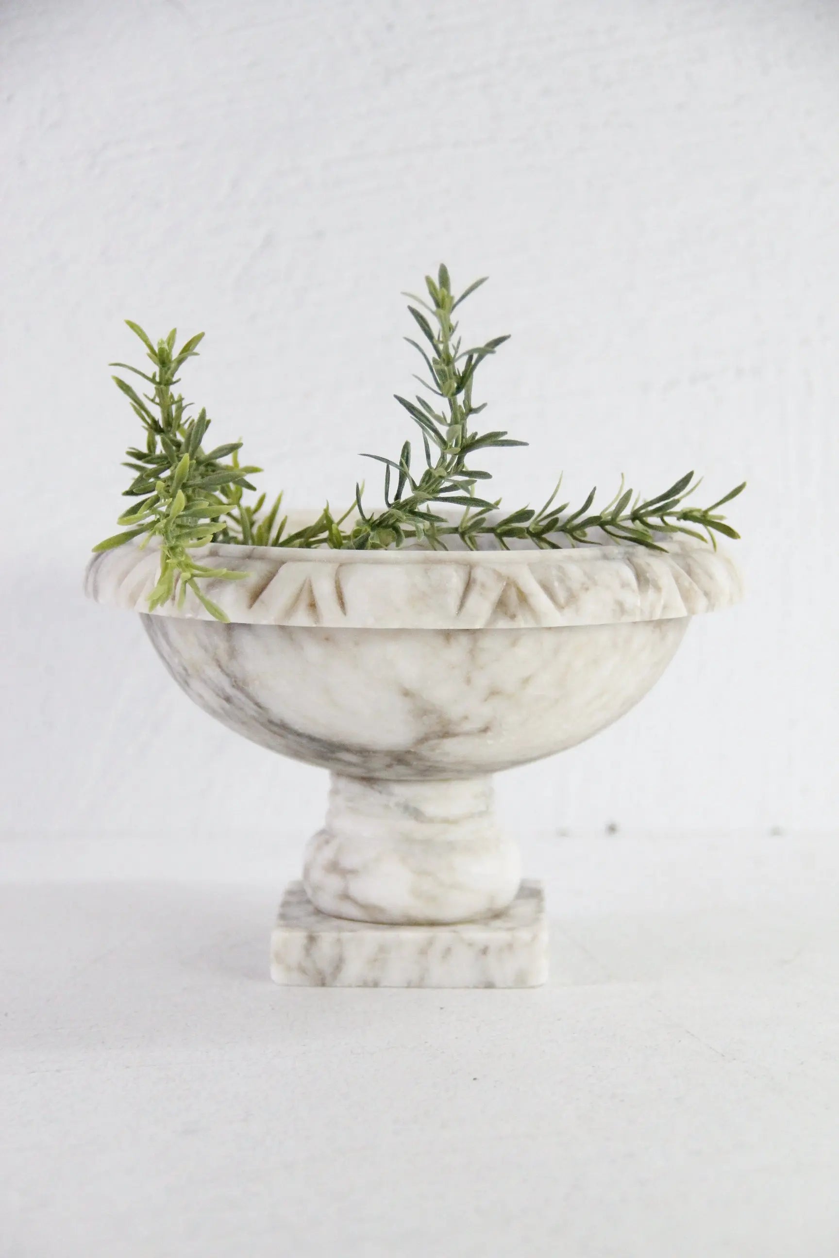Vintage Alabaster Bird Bath | Large Italian Hand Carved  Debra Hall Lifestyle