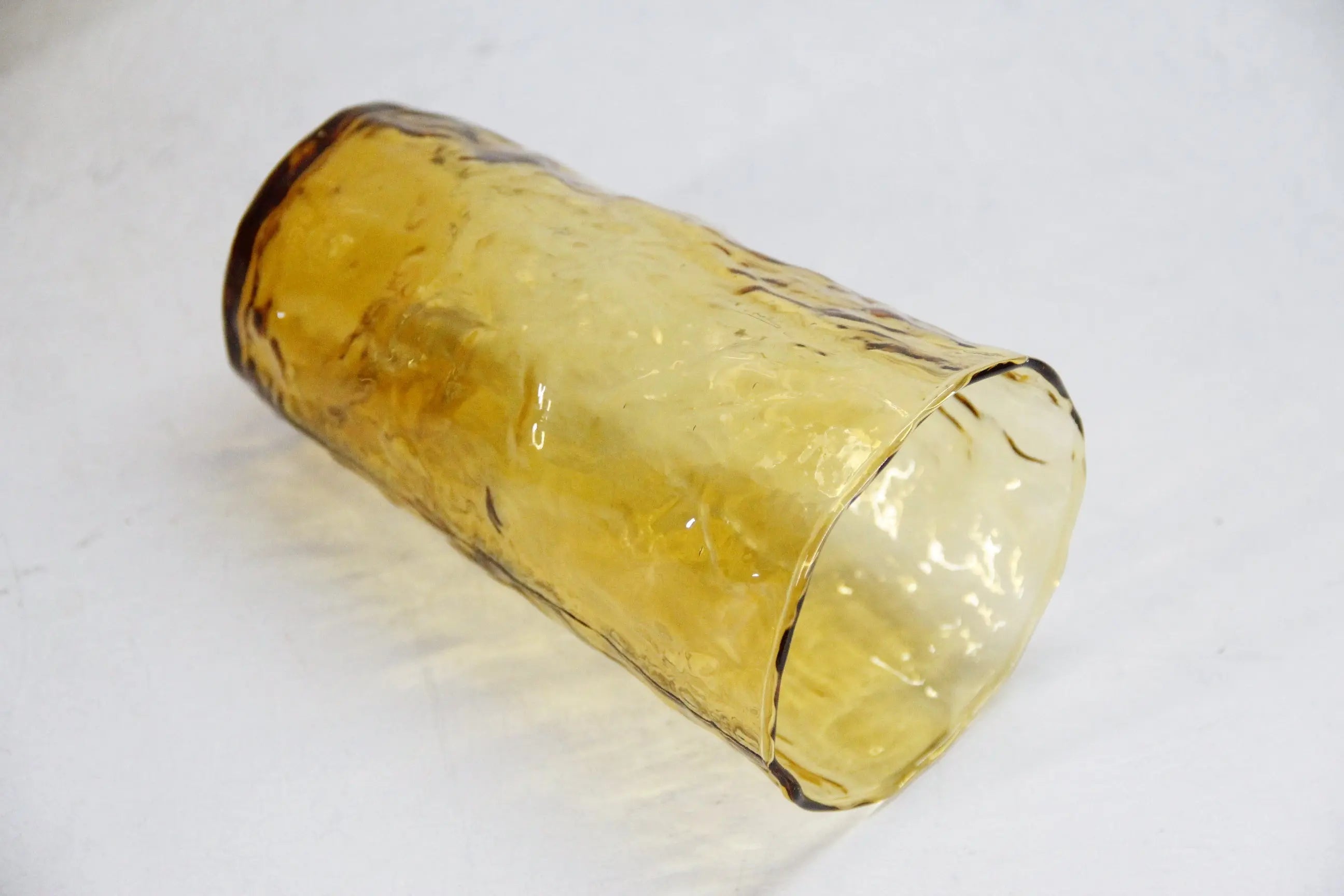 Vintage Amber Tumbler Glass | Morgantown Crinkle Flat Ice Tea  Debra Hall Lifestyle