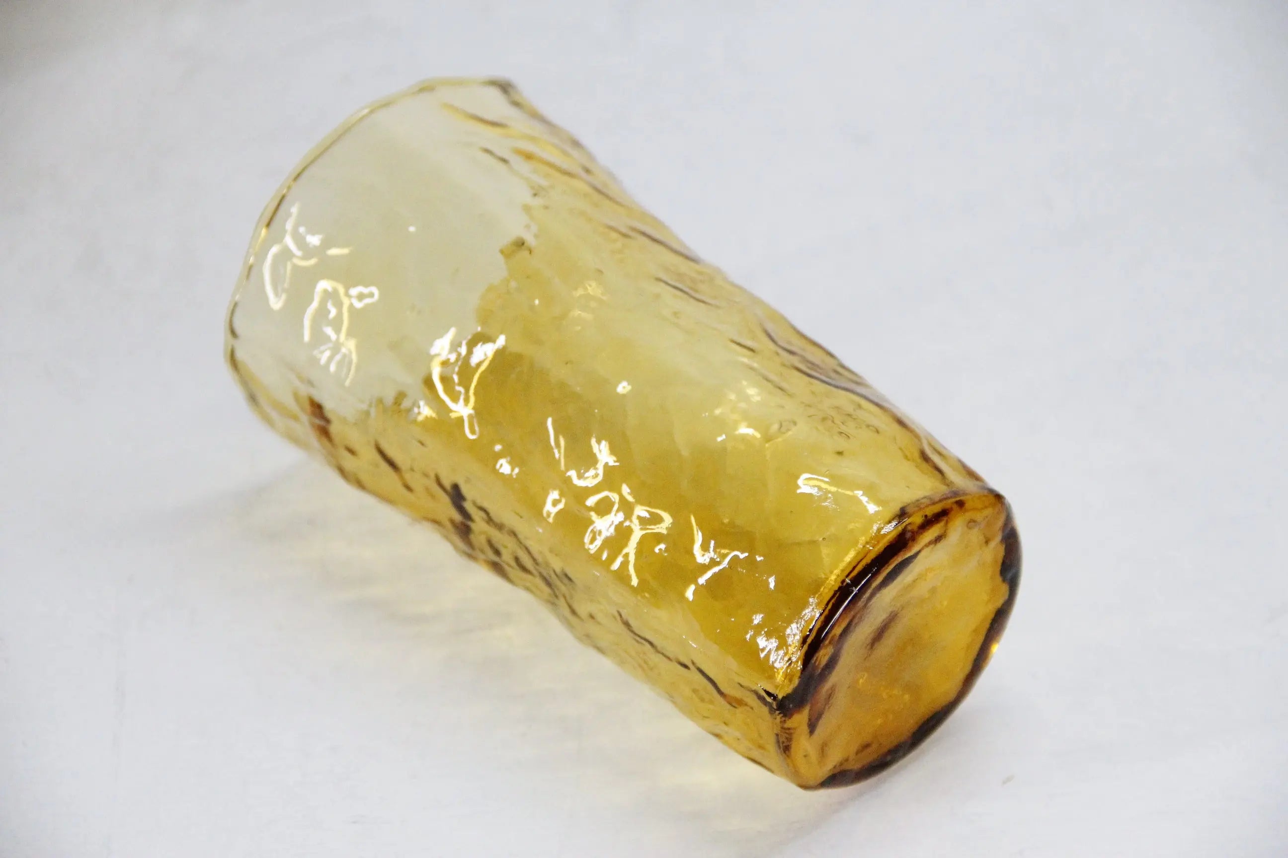 Vintage Amber Tumbler Glass | Morgantown Crinkle Flat Ice Tea  Debra Hall Lifestyle