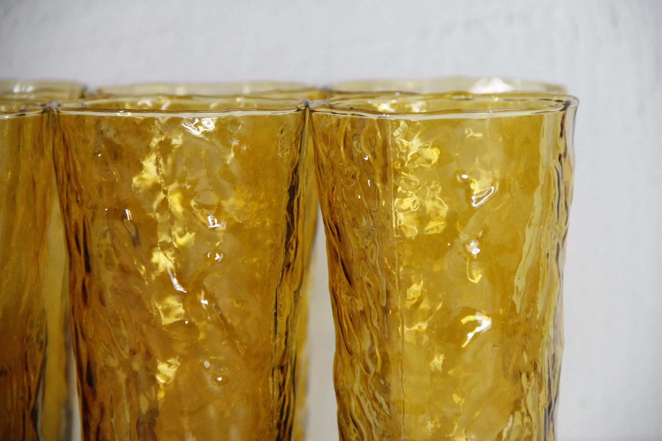 Vintage Amber Tumbler Glass | Morgantown Crinkle Flat Ice Tea  Debra Hall Lifestyle