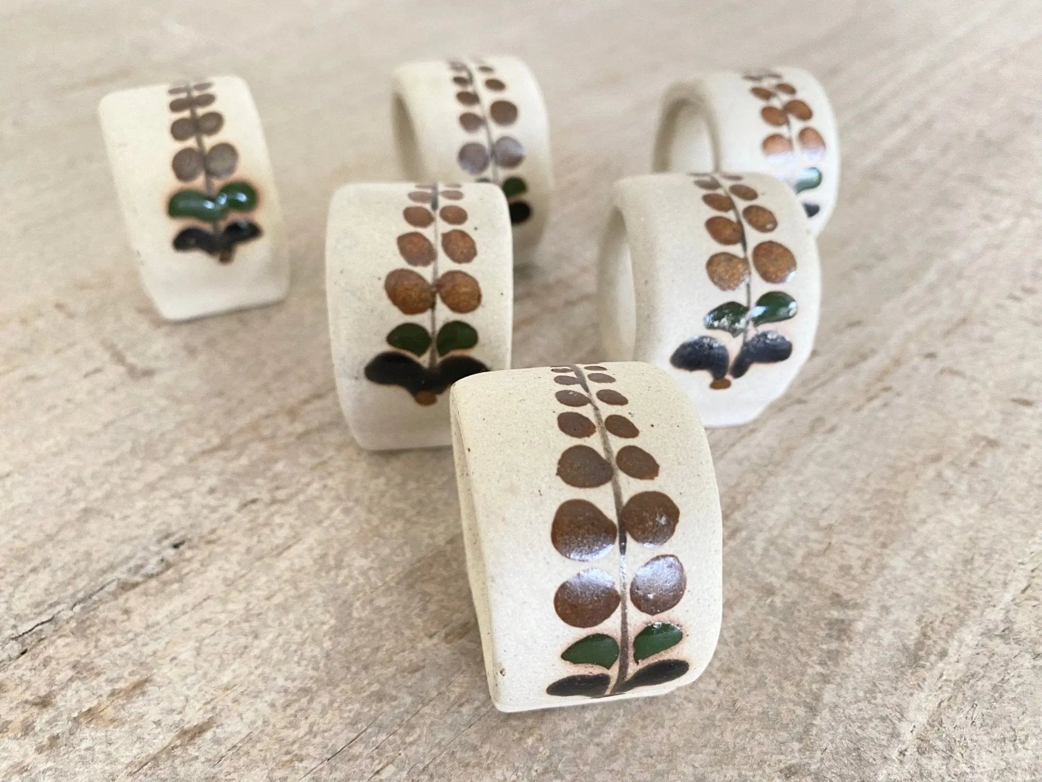 Vintage Art Pottery Napkin Rings | Serveware  Debra Hall Lifestyle