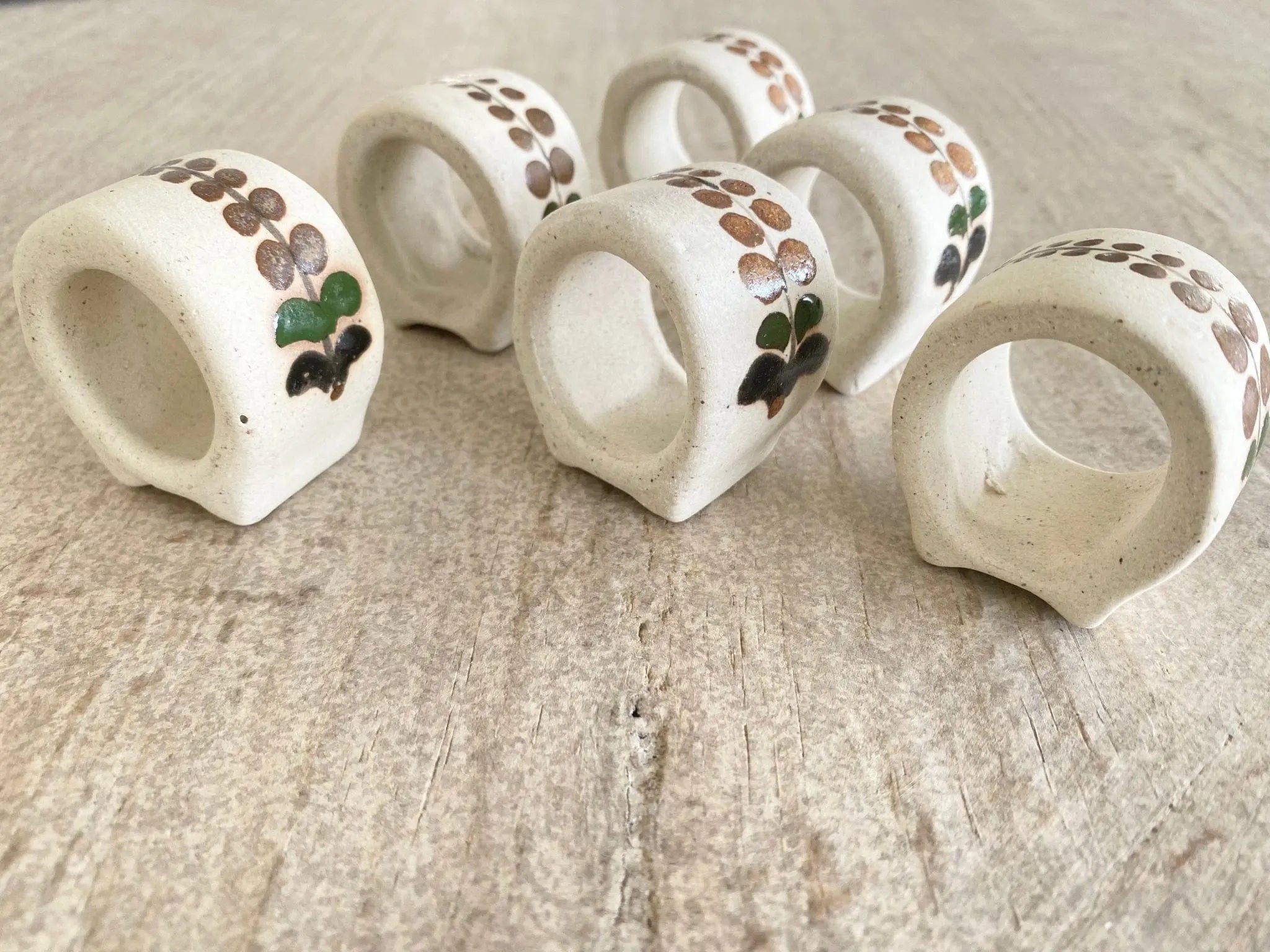 Vintage Art Pottery Napkin Rings | Serveware  Debra Hall Lifestyle