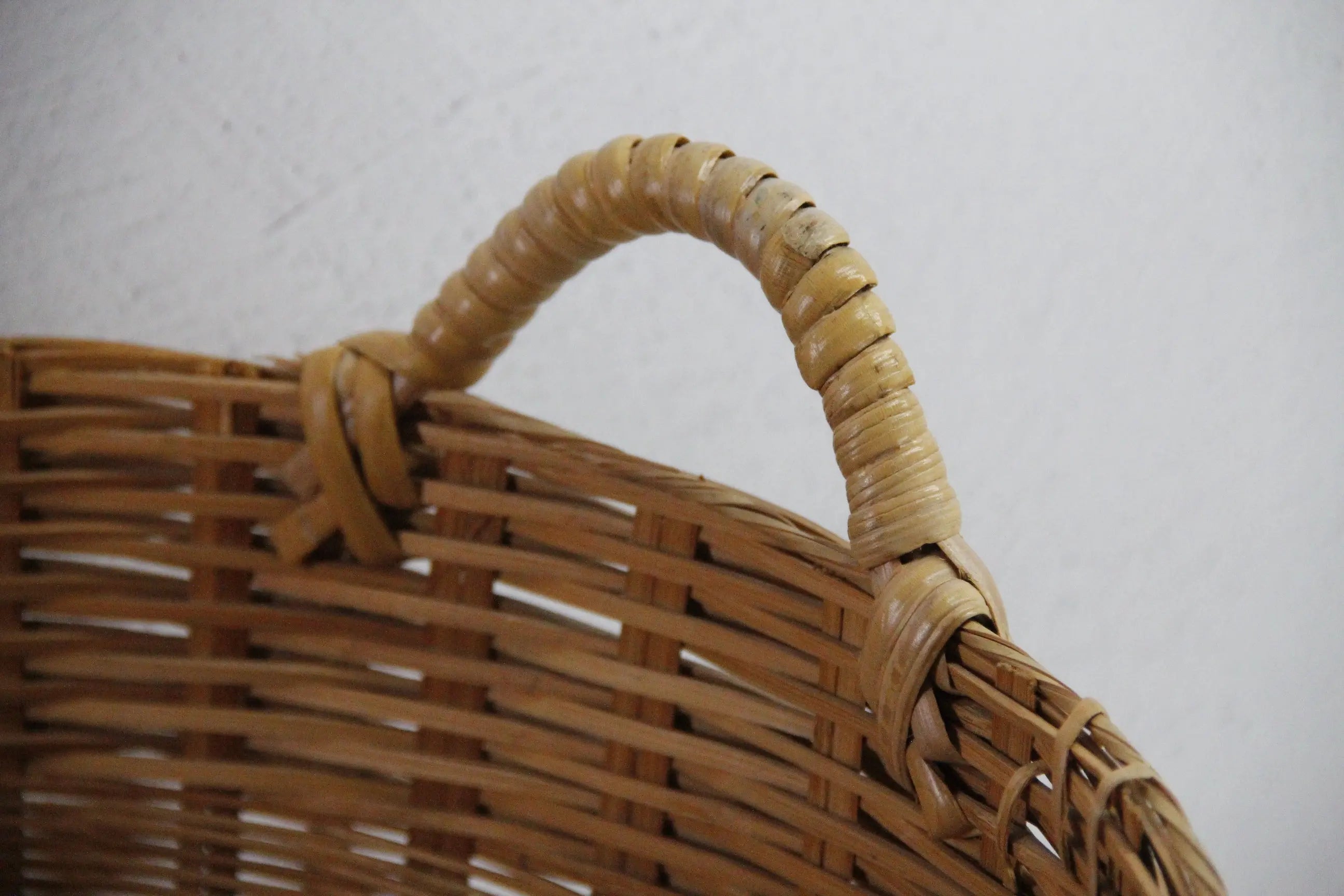 Vintage Bamboo Basket | Asian Woven Planter Basket Storage  Debra Hall Lifestyle