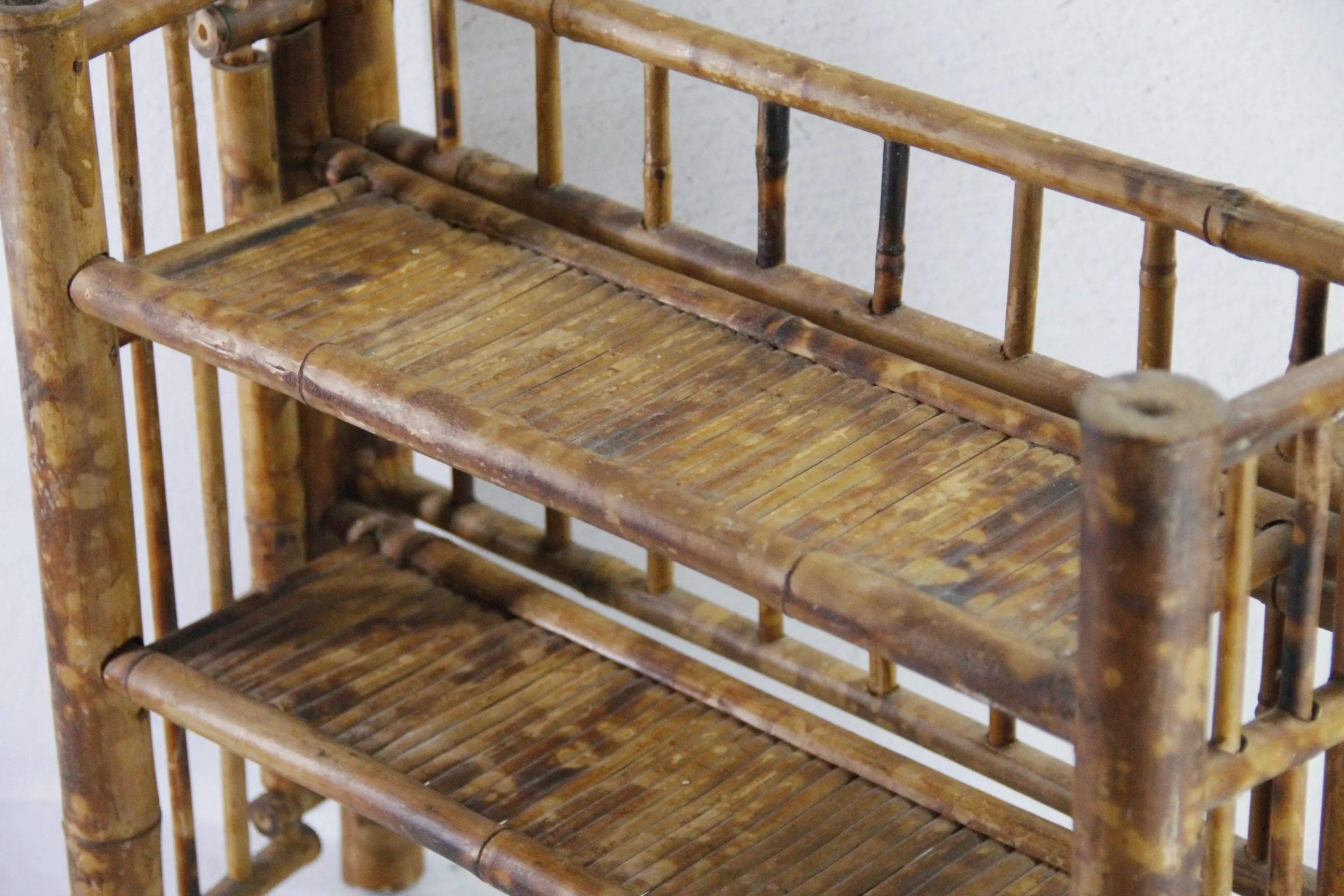 Vintage Bamboo Shelf | Chinese Tortoiseshell Folding Wall Decor  Debra Hall Lifestyle