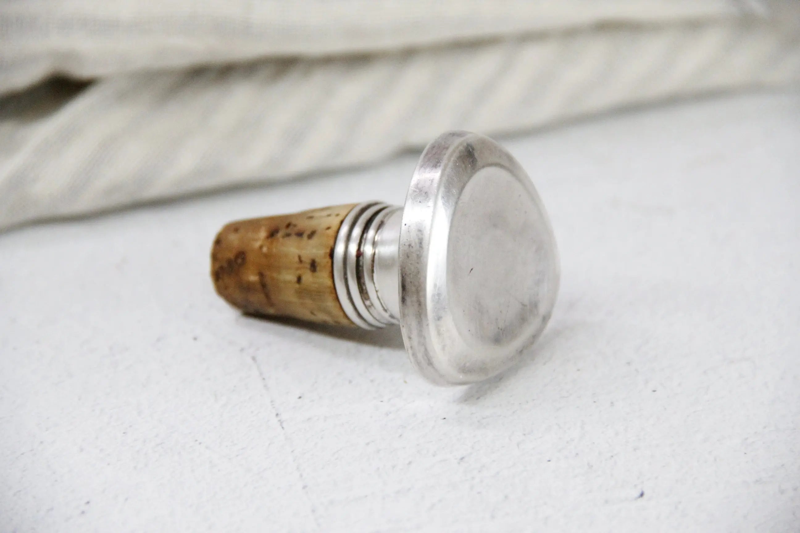 Vintage Bottle Pourer-Belgium 835 Stamped Silver Spout  Debra Hall Lifestyle