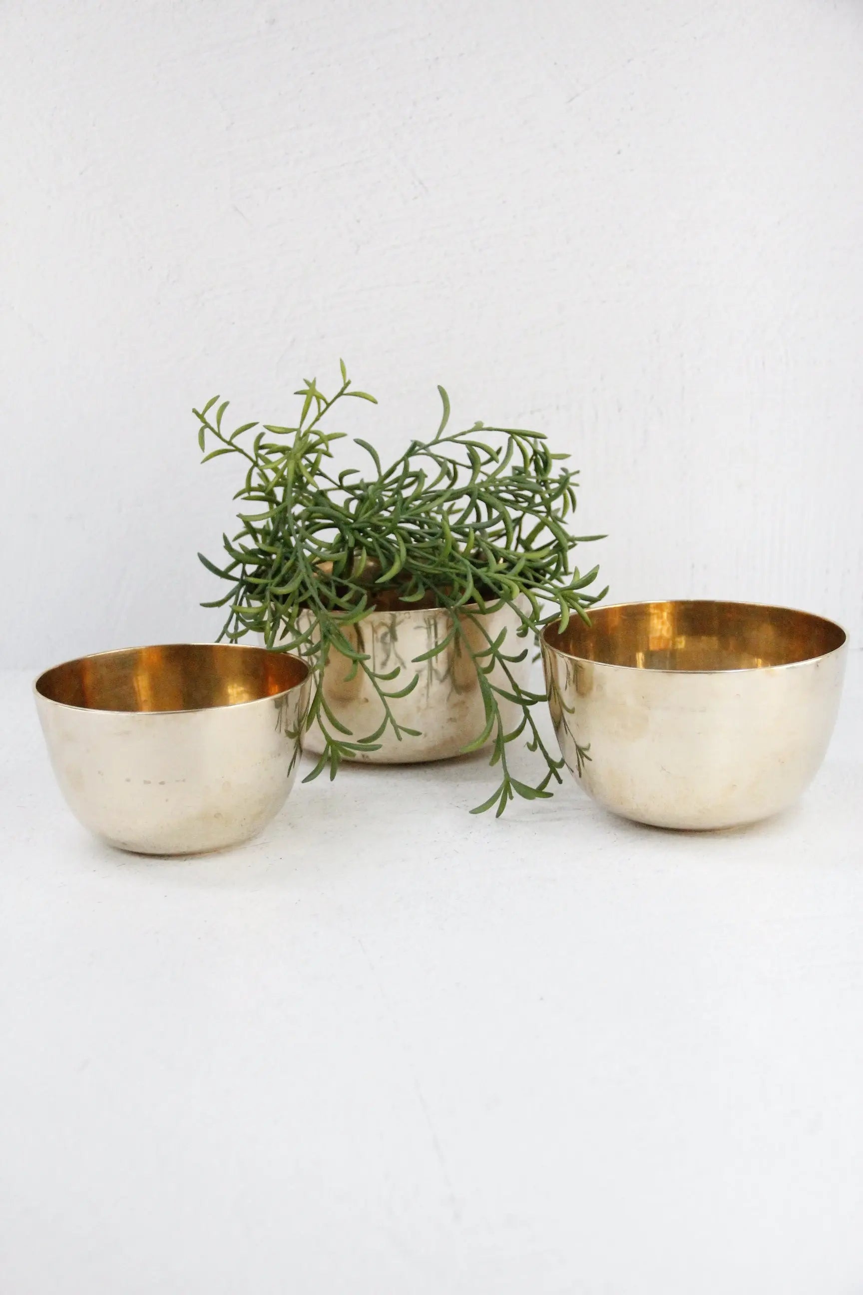 Vintage Brass Bowl | Assorted Sizes Heavy Solid Nesting  Debra Hall Lifestyle
