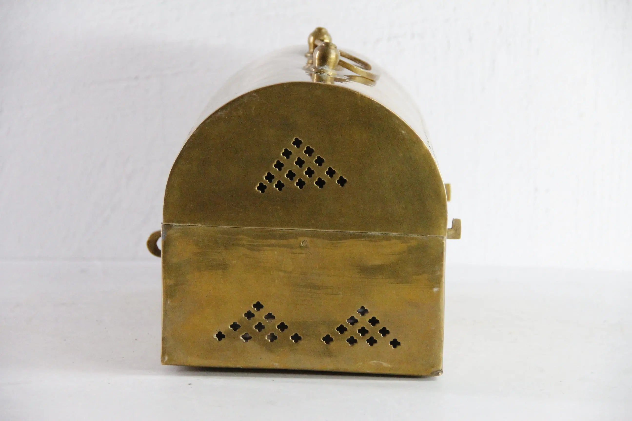 Vintage Brass Box | Large Storage Chest Lunch Pail  Debra Hall Lifestyle