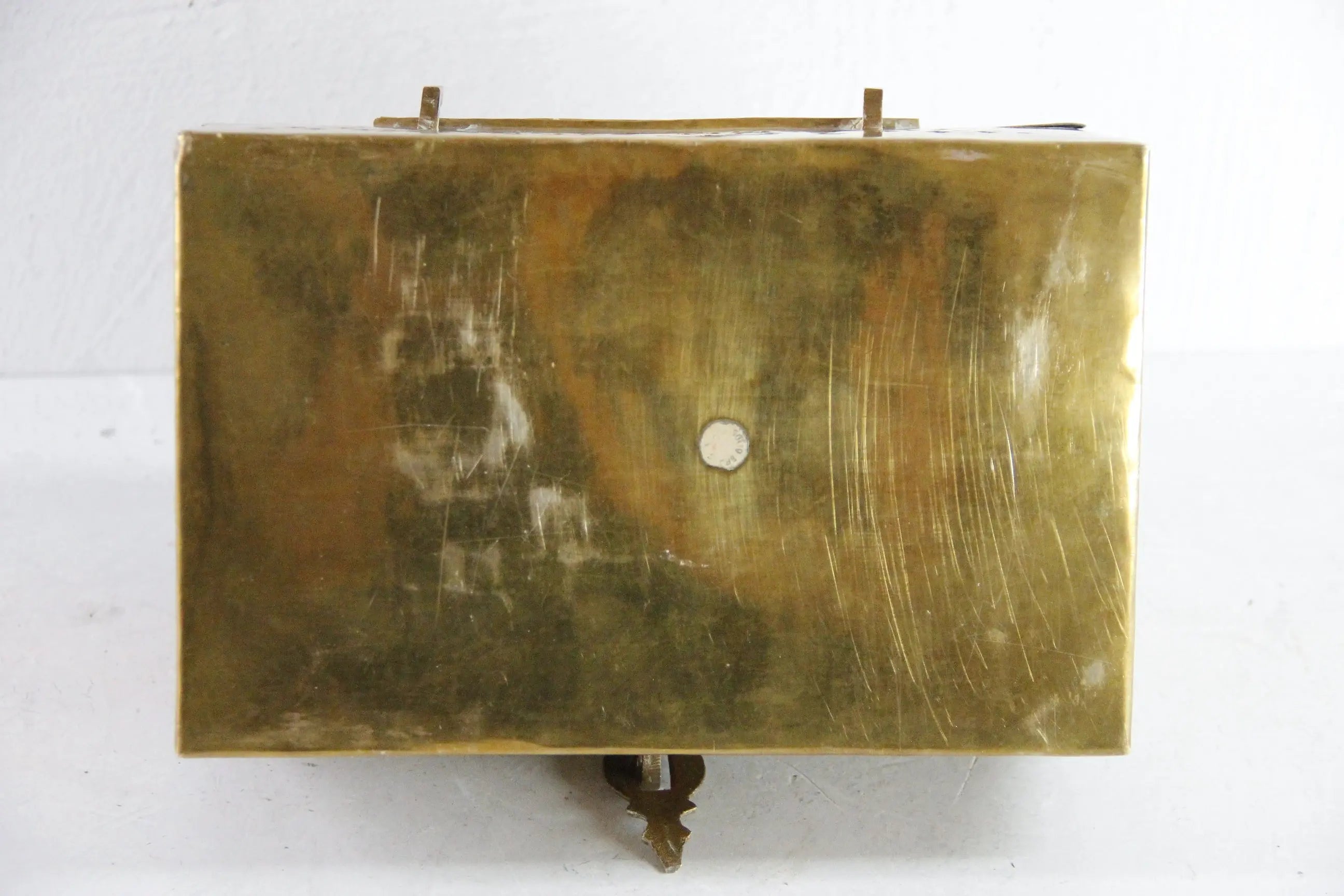 Vintage Brass Box | Large Storage Chest Lunch Pail  Debra Hall Lifestyle