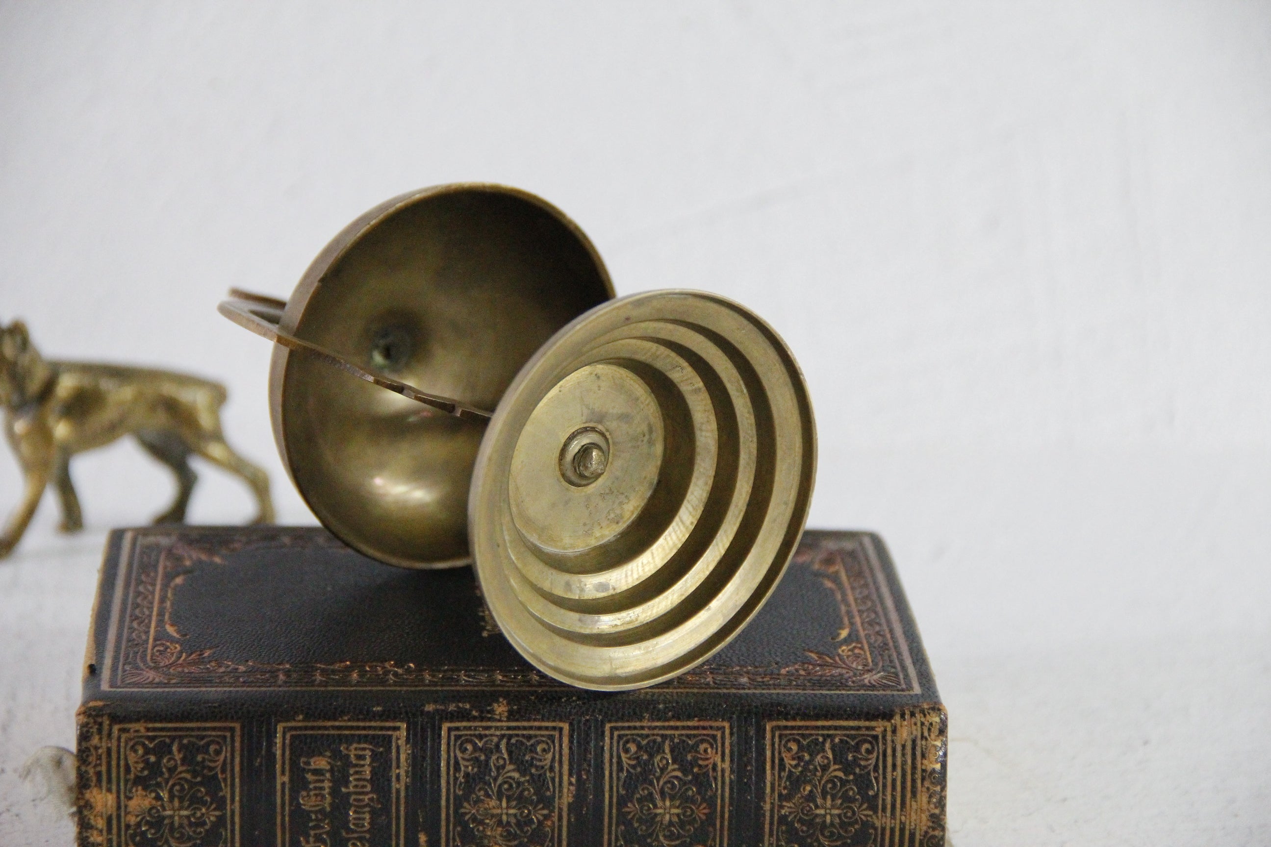 Vintage Brass Desk Bell | Hotel Concierge Call Bell  Debra Hall Lifestyle