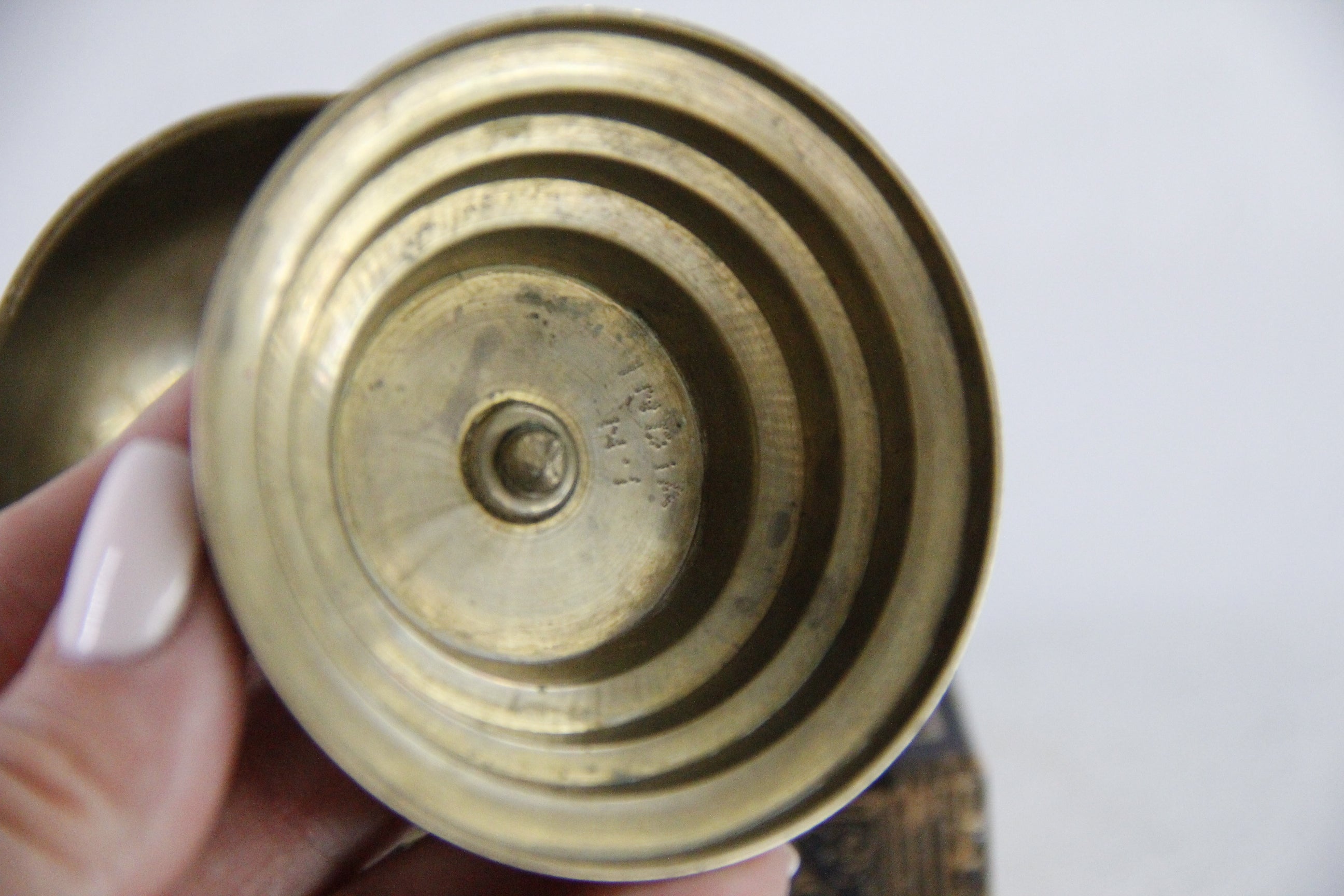 Vintage Brass Desk Bell | Hotel Concierge Call Bell  Debra Hall Lifestyle