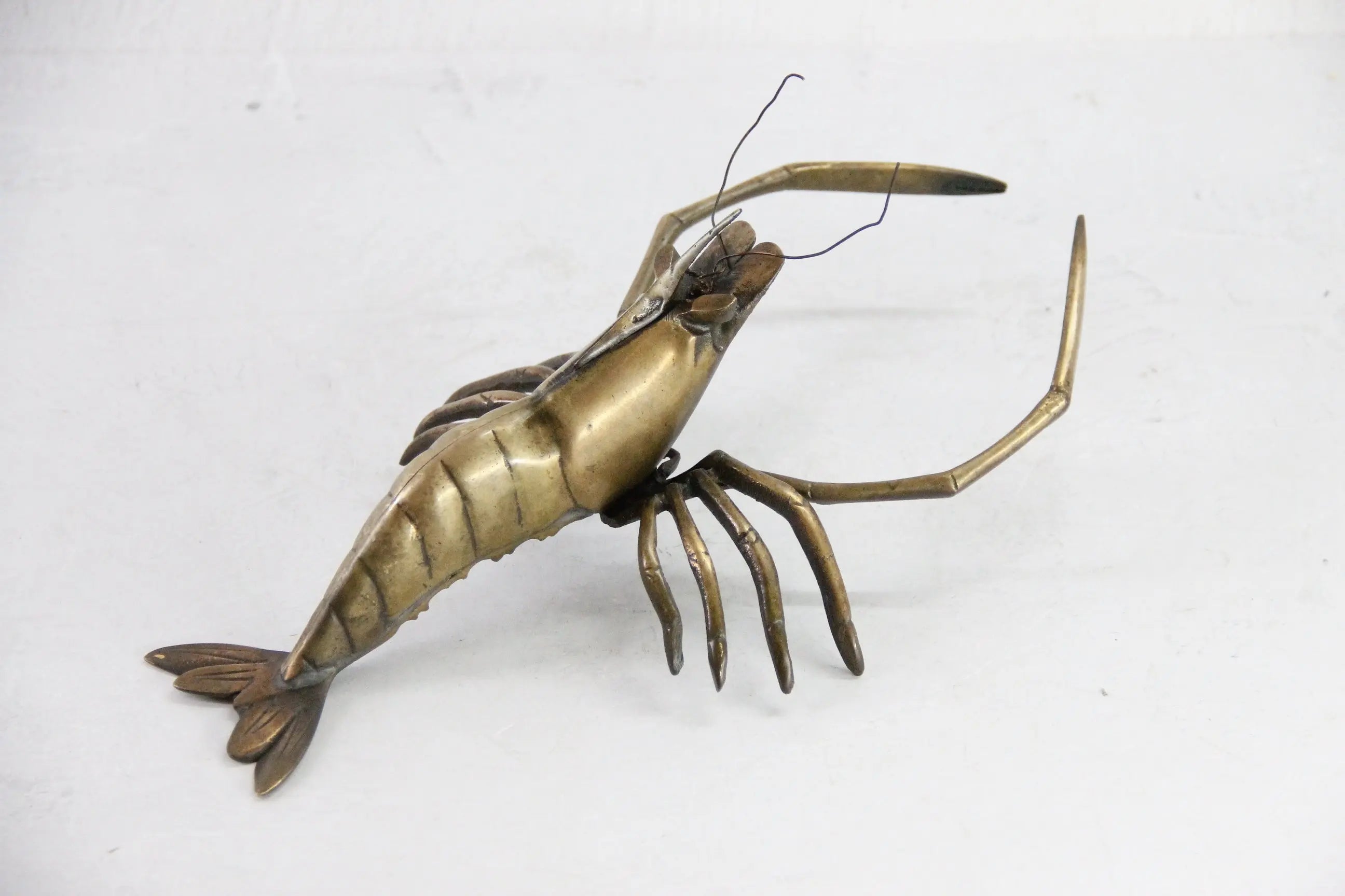 Vintage Brass Lobster | MCM Crawfish Nautical Decor  Debra Hall Lifestyle