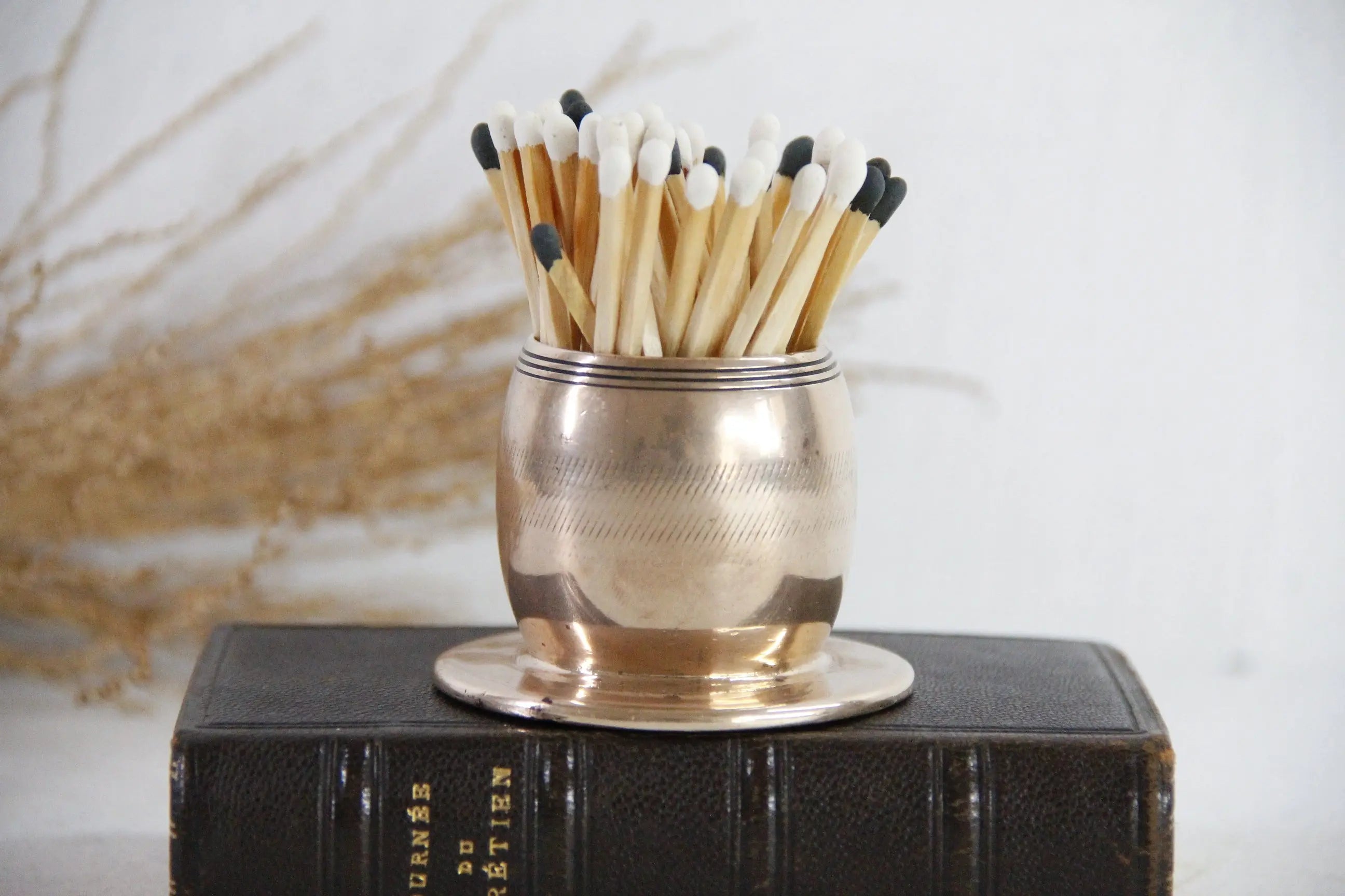 Vintage Brass Match Holder | Tramp Art Solid Brass  Debra Hall Lifestyle