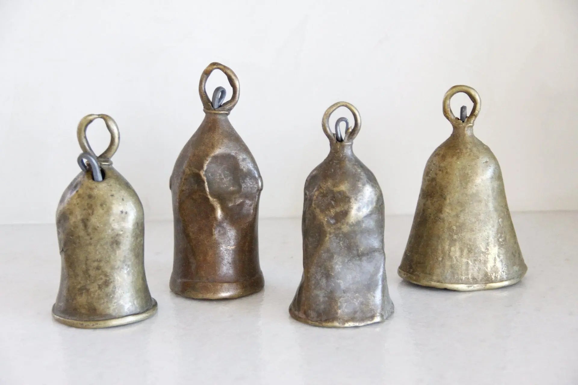 Vintage Brass Nigerian Cow Bell | Solid Brass Bell Medium  Debra Hall Lifestyle