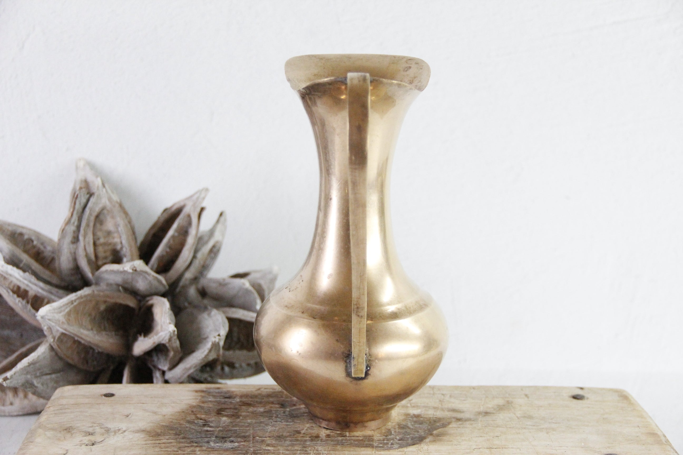 Vintage Brass Pitcher | Modern Vintage Vase/Jug  Debra Hall Lifestyle