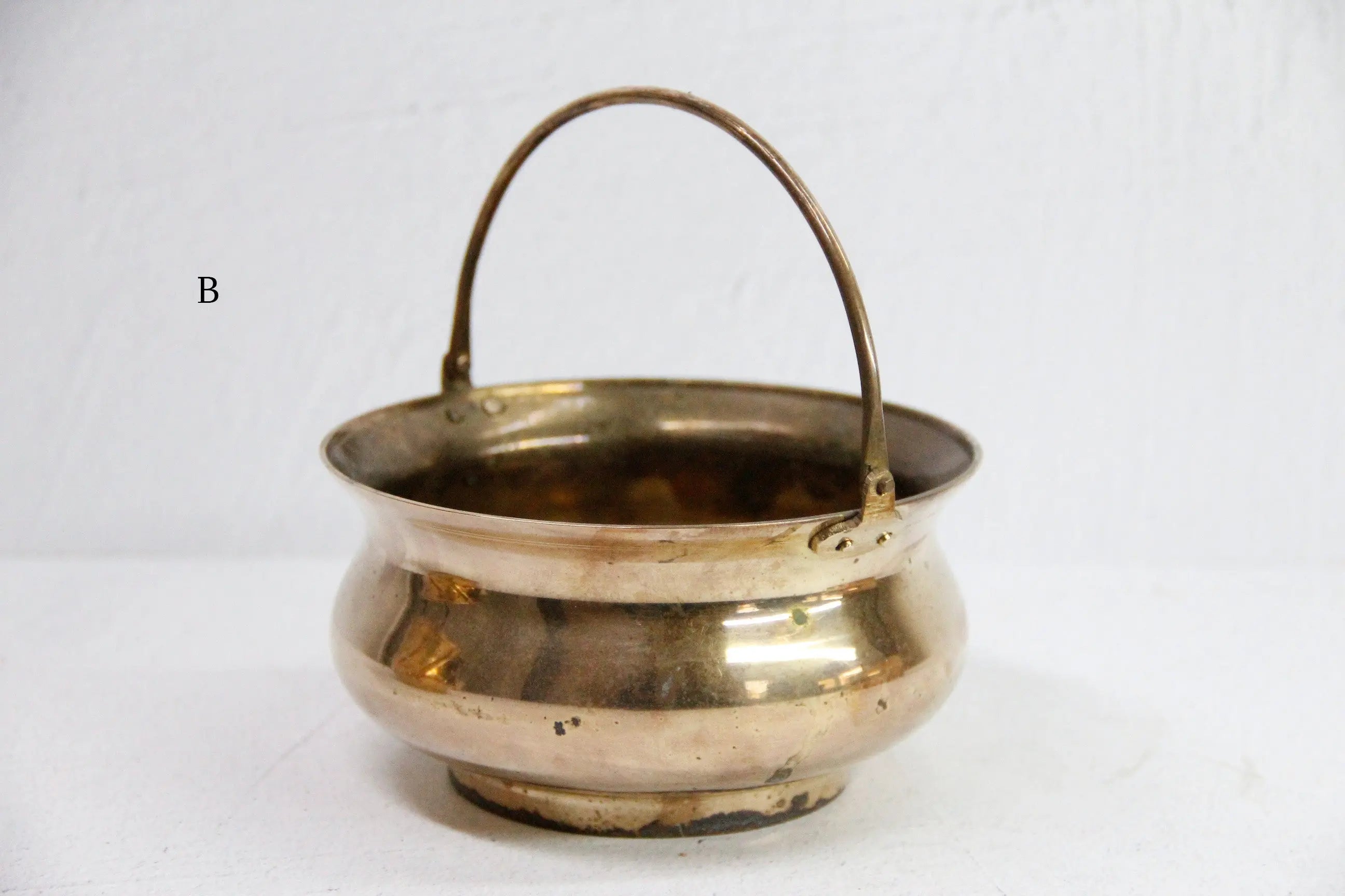 Vintage Brass Planter | Solid Brass Pot-Assorted  Debra Hall Lifestyle