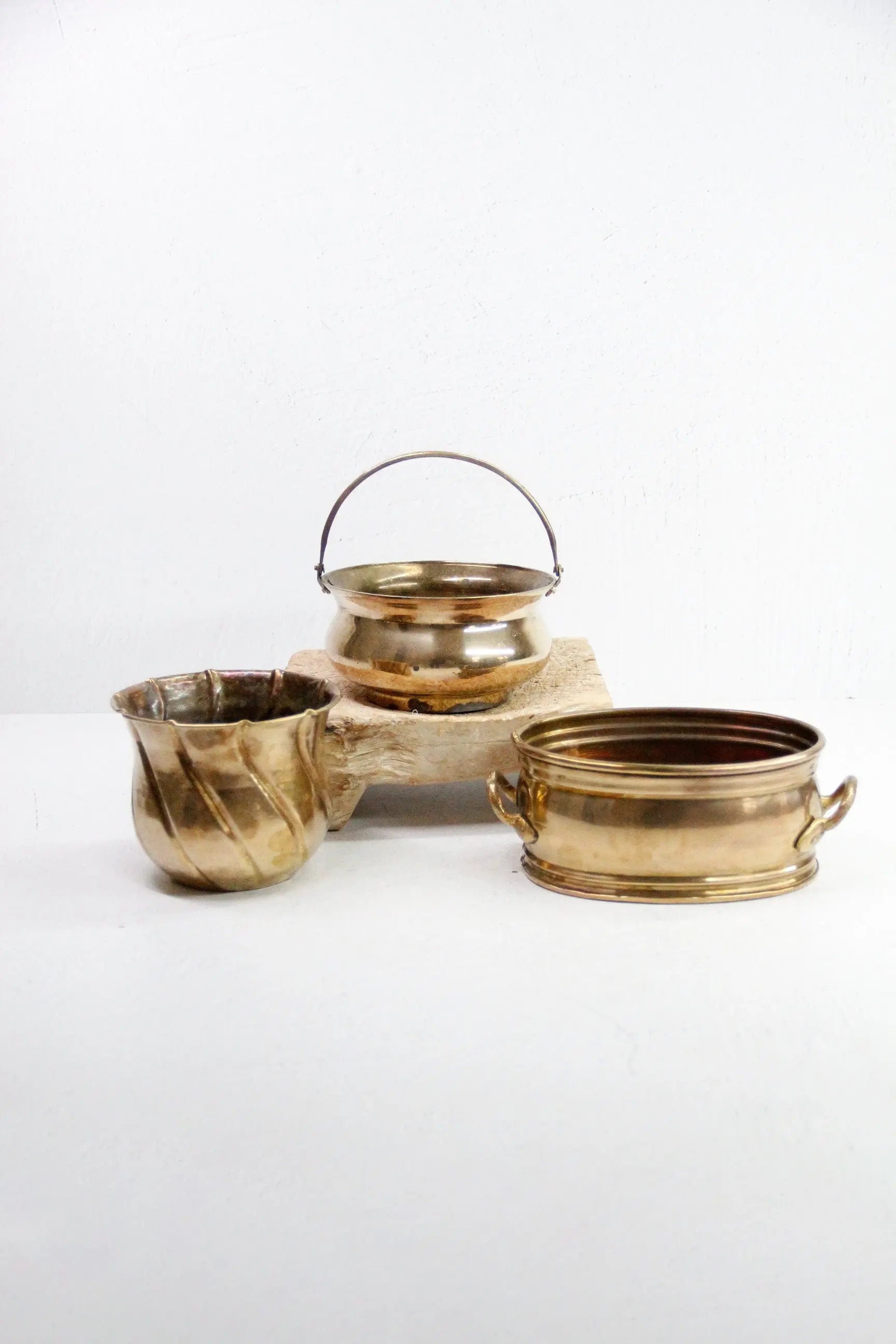 Vintage Brass Planter | Solid Brass Pot - Assorted  Debra Hall Lifestyle