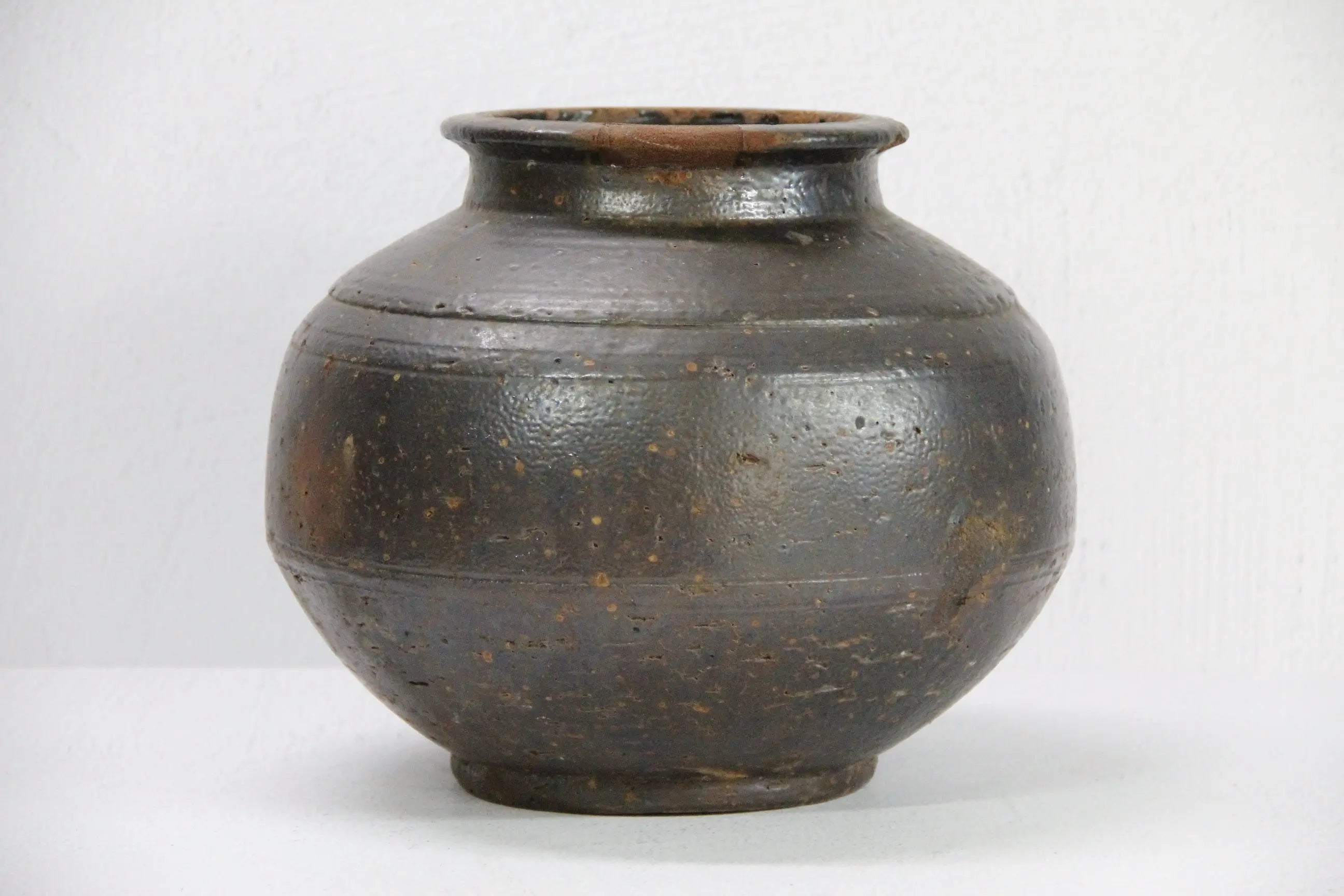 Vintage Brown Glazed Pottery | Vase  Debra Hall Lifestyle