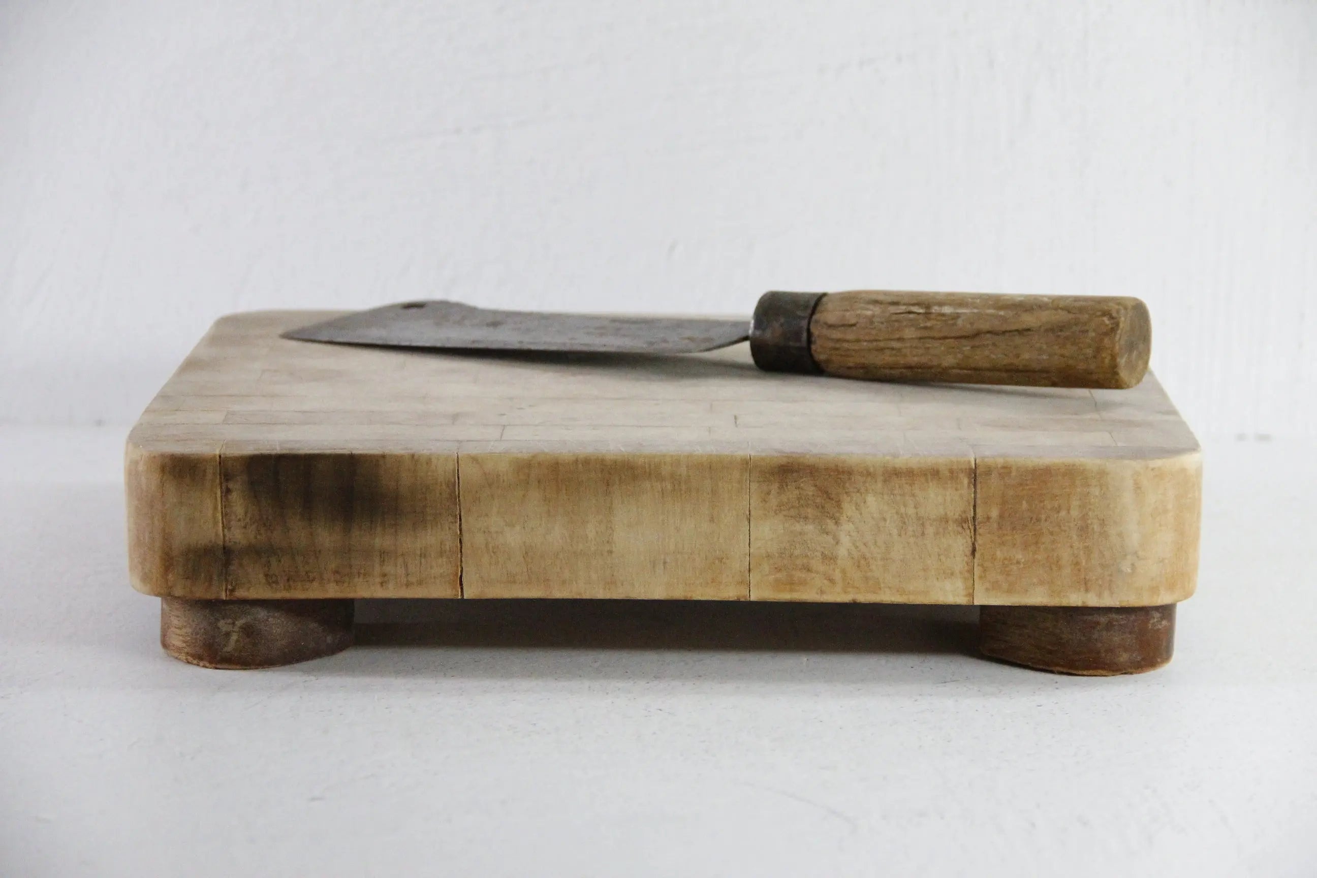 Vintage Butcher Block Cutting Board | Footed Chop Block  Debra Hall Lifestyle
