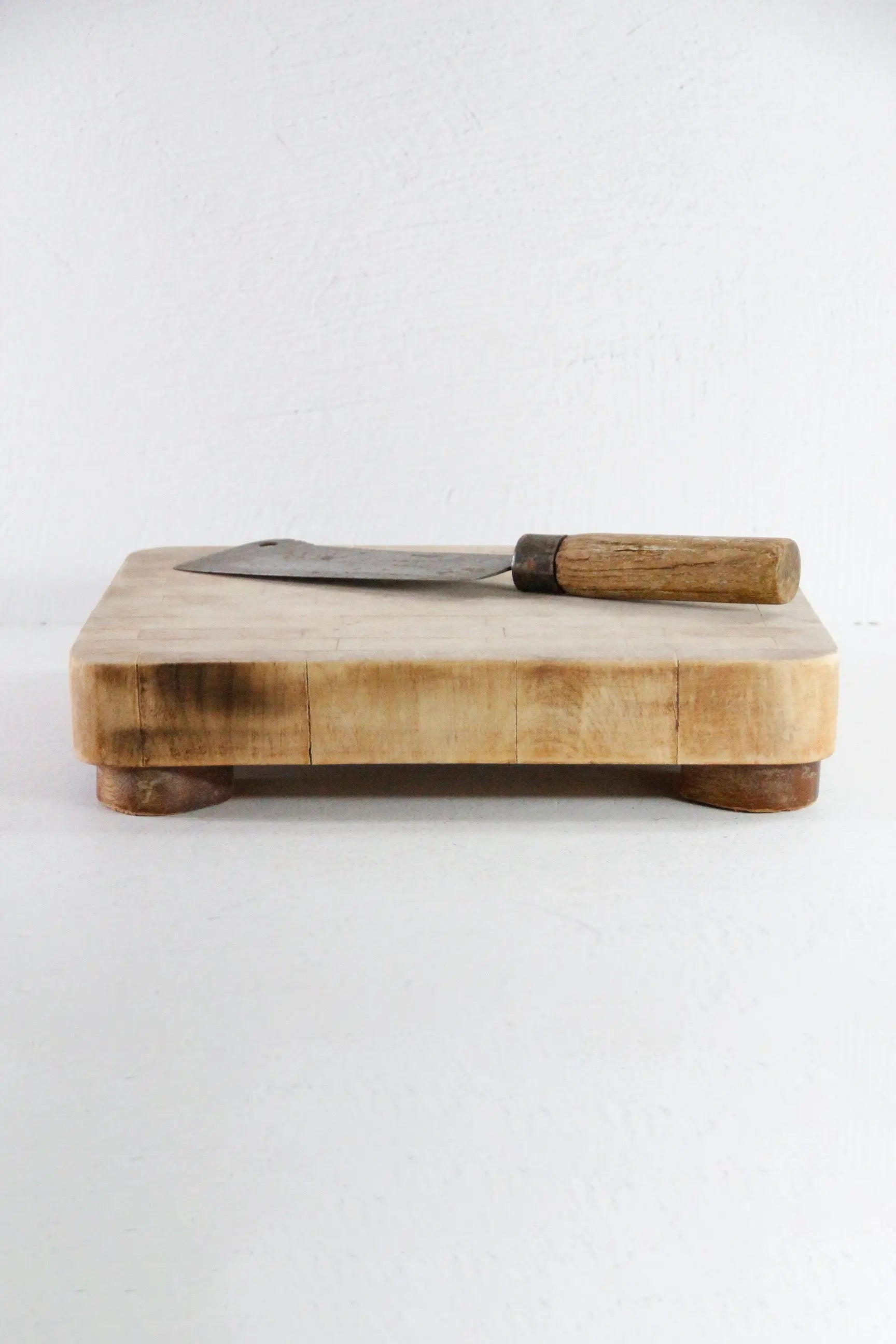 Vintage Butcher Block Cutting Board | Footed Chop Block  Debra Hall Lifestyle