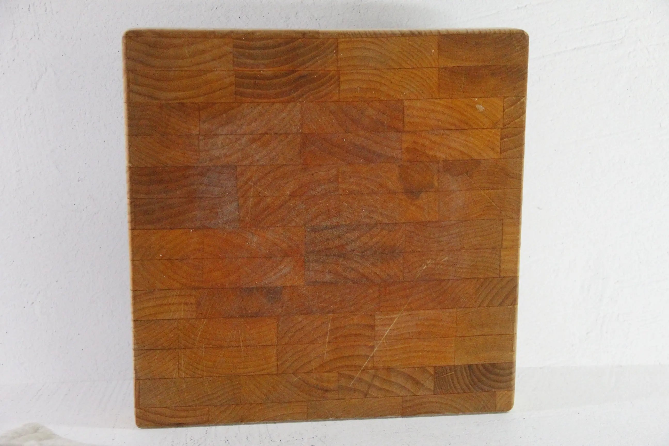 Vintage Butcher Block Cutting Board | Footed End Cut Teak  Debra Hall Lifestyle
