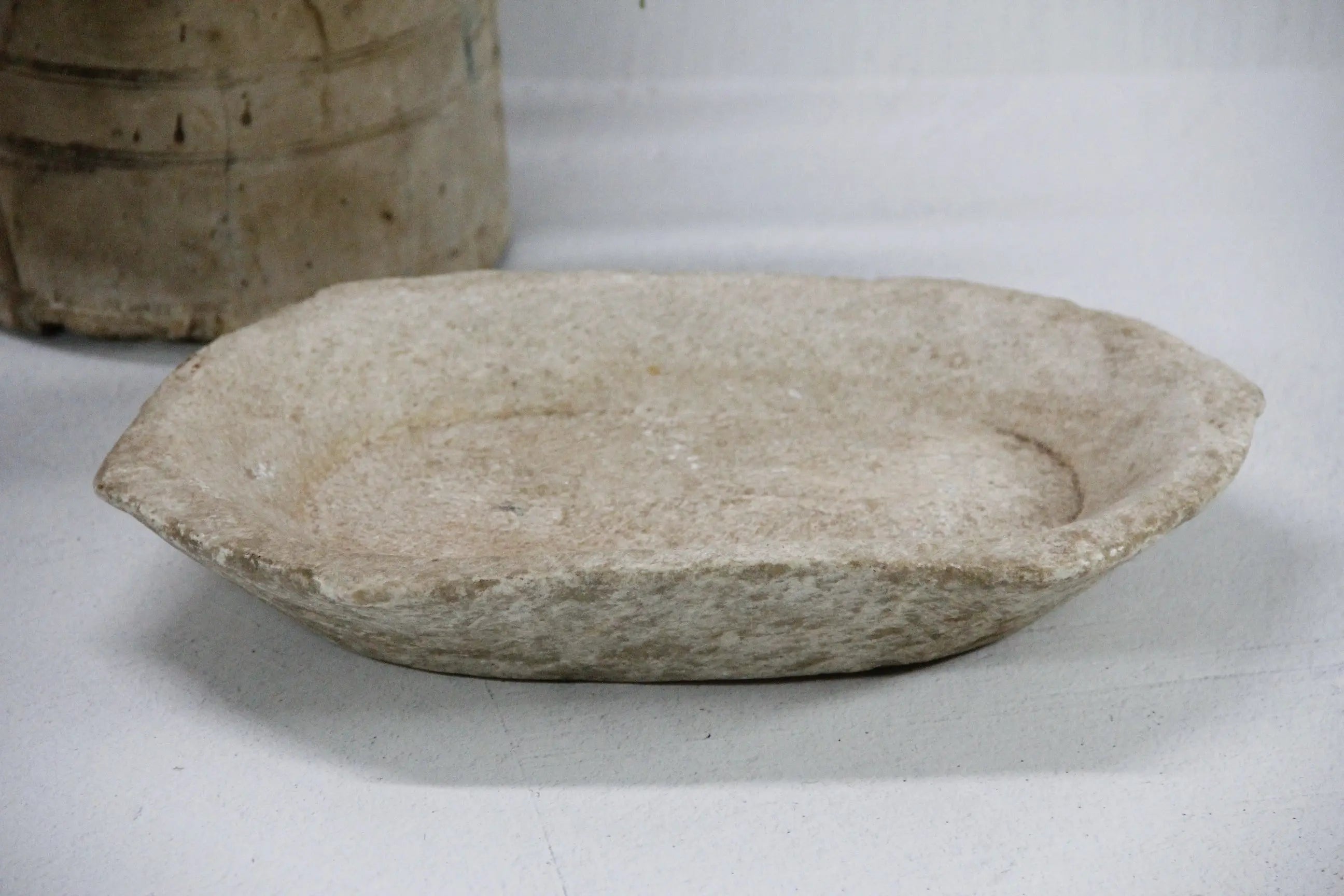 Vintage Carved Stone Catchall Bowl | Tray  Debra Hall Lifestyle