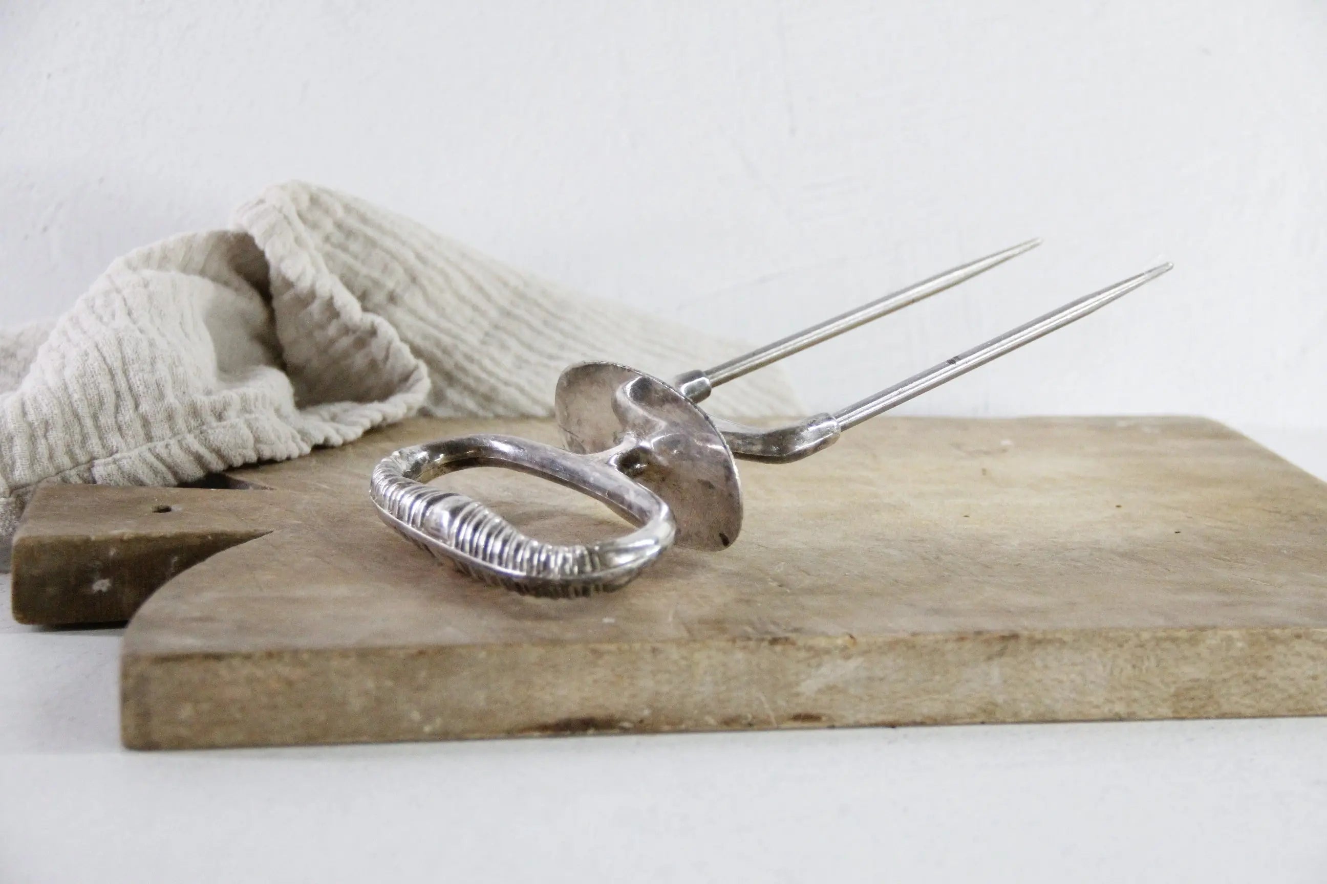 Vintage Carving Fork | Silver Two Prong Meat Holder  Debra Hall Lifestyle