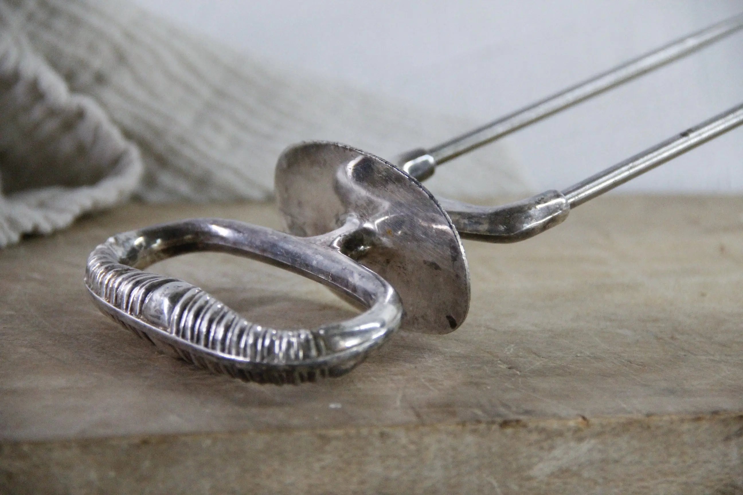 Vintage Carving Fork | Silver Two Prong Meat Holder  Debra Hall Lifestyle
