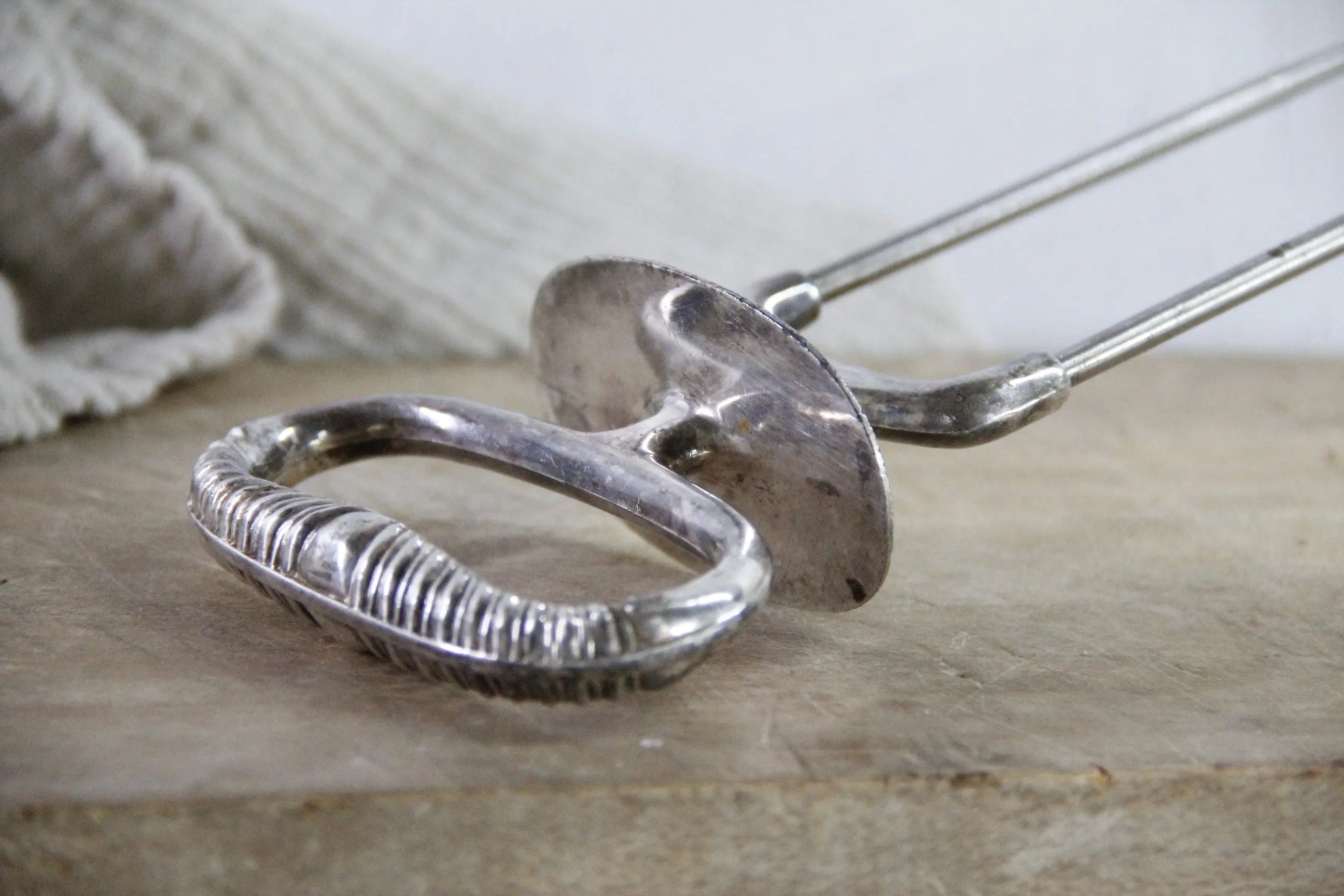 Vintage Carving Fork | Silver Two Prong Meat Holder  Debra Hall Lifestyle