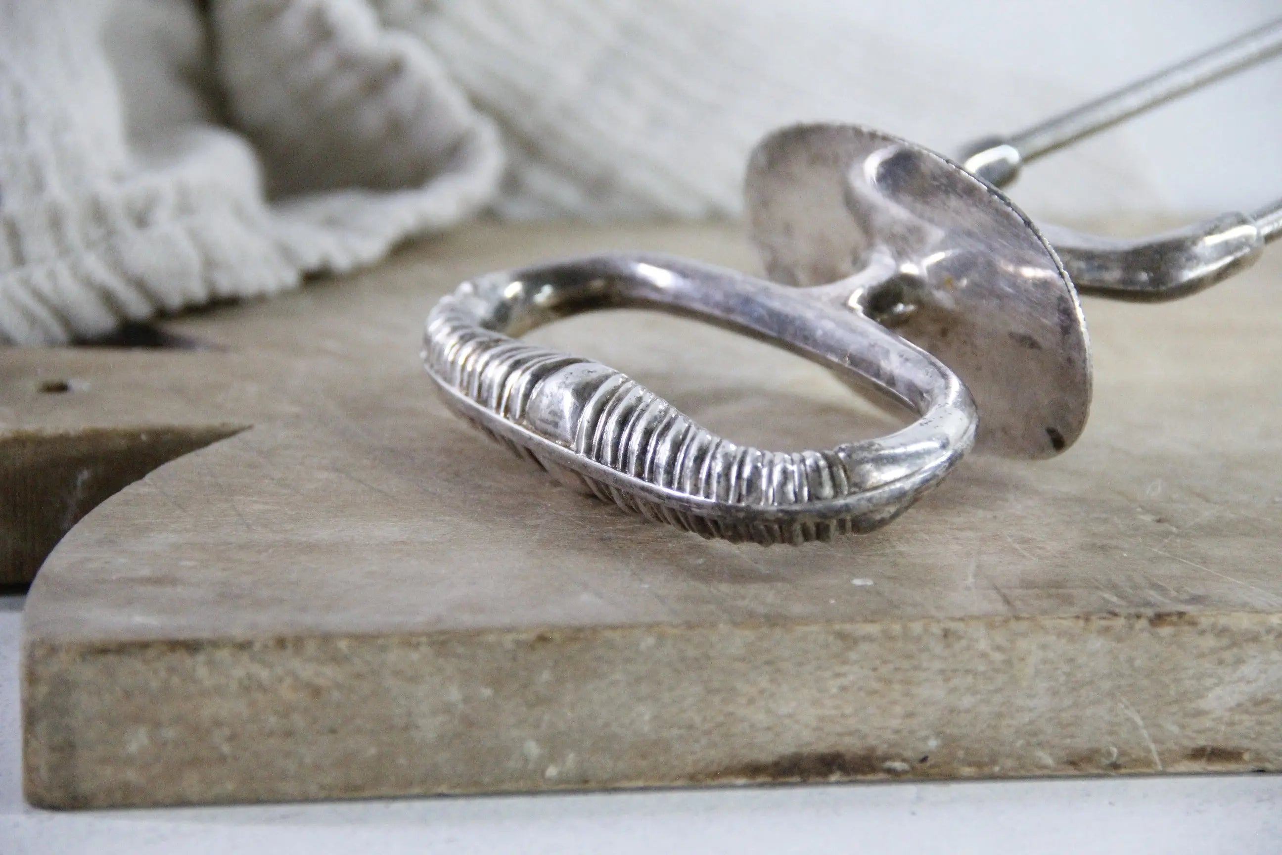 Vintage Carving Fork | Silver Two Prong Meat Holder  Debra Hall Lifestyle