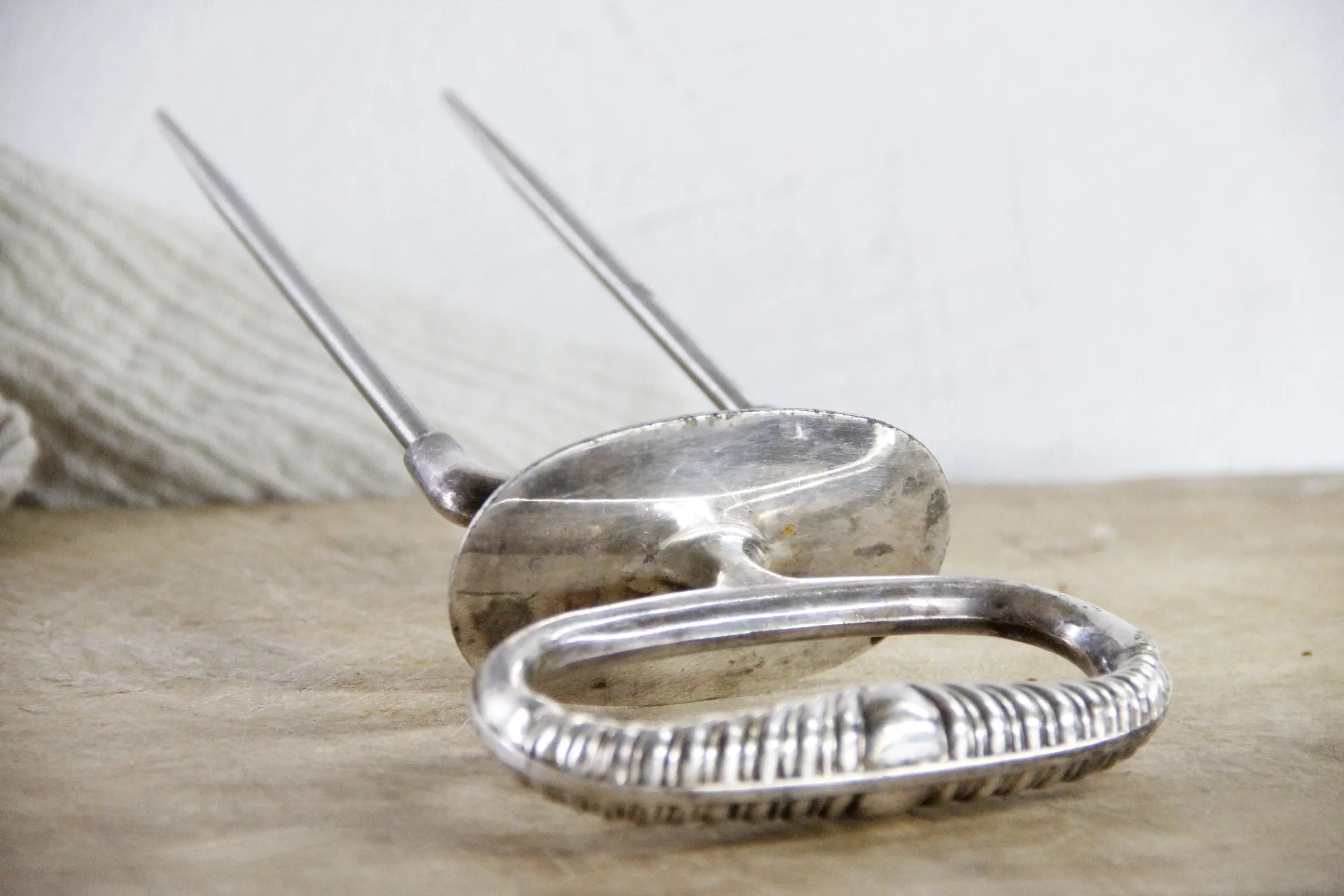 Vintage Carving Fork | Silver Two Prong Meat Holder  Debra Hall Lifestyle