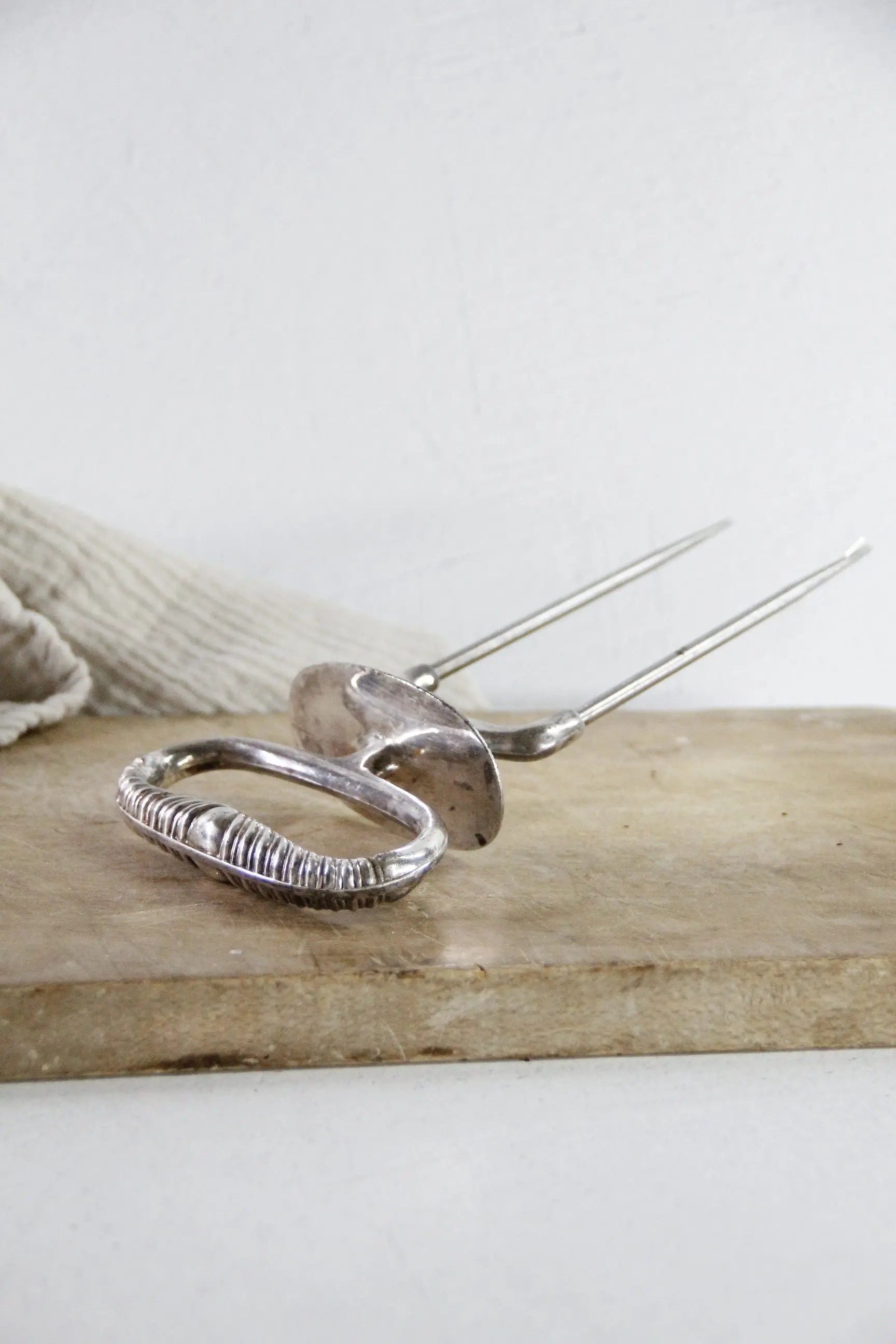 Vintage Carving Fork | Silver Two Prong Meat Holder  Debra Hall Lifestyle